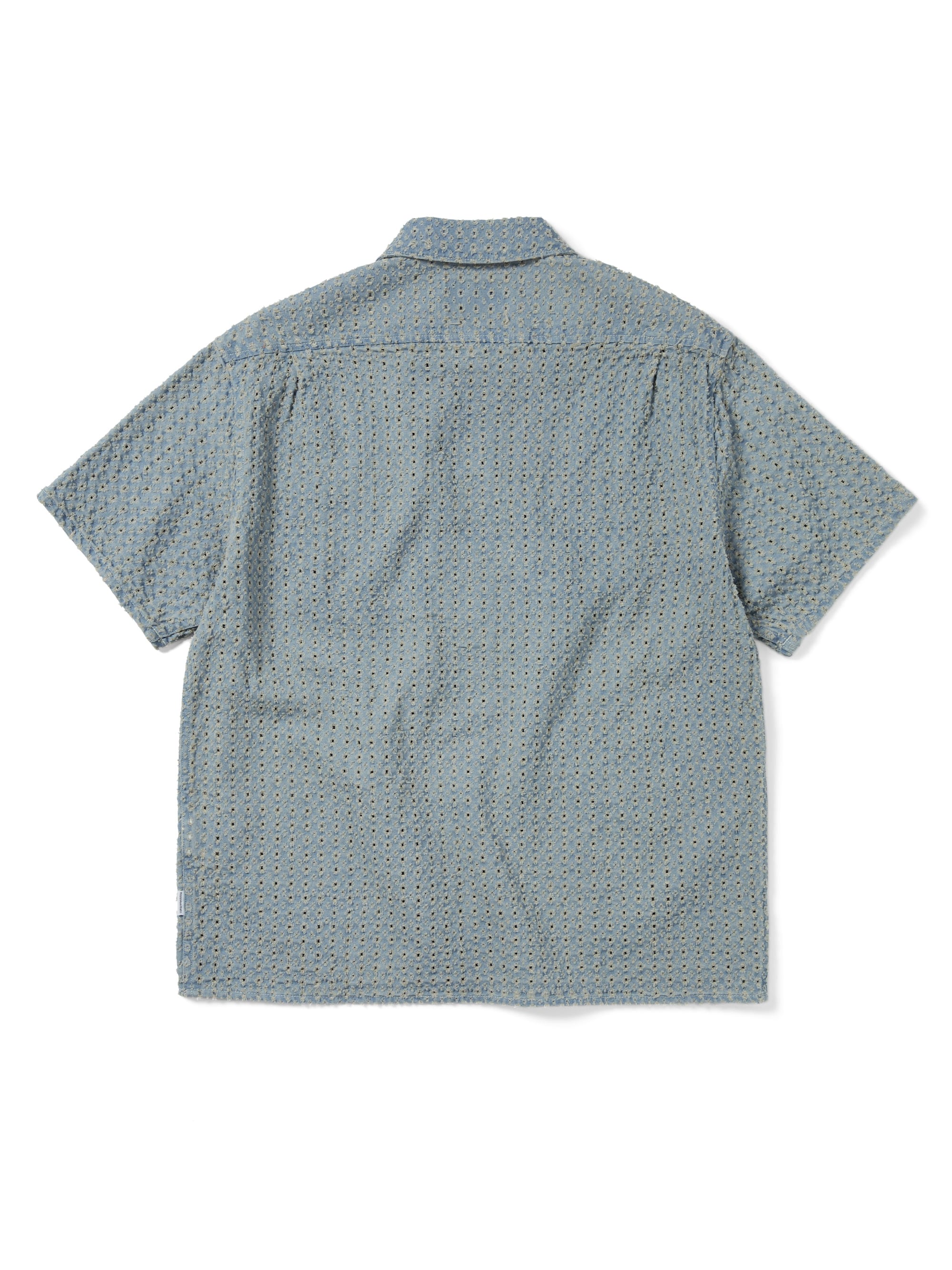 thisisneverthat - Damaged Denim Zip S/S Shirt (Washed Blue) product image 3 | TRAB K-Fashion Australia