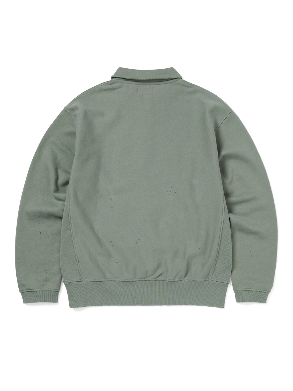 thisisneverthat - Damaged Half Zip Polo Sweatshirt (Deep Olive) product image 5 | TRAB K-Fashion Australia