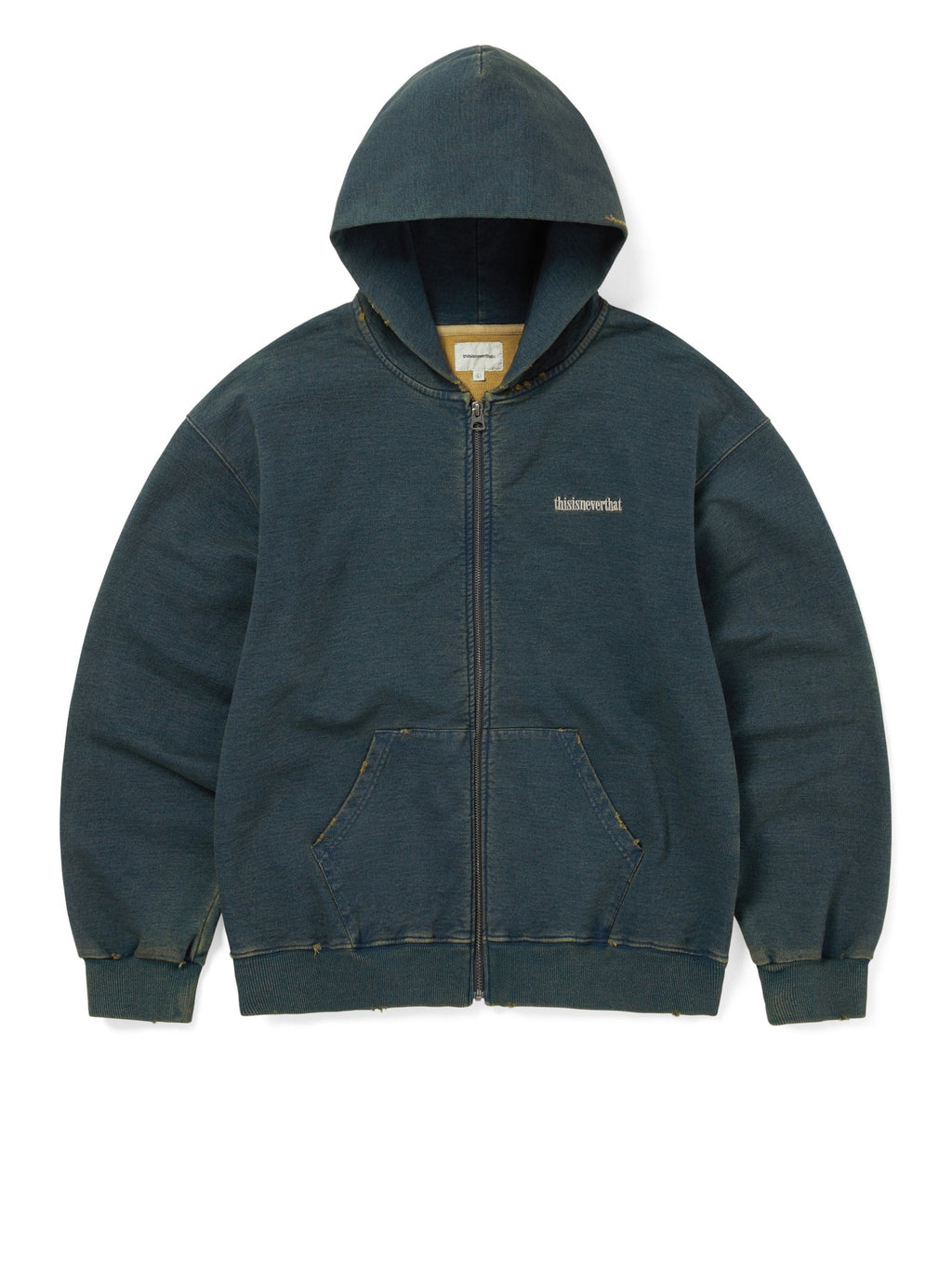 thisisneverthat - Damaged Zip Up Hoodie (Blue) product image 1 | TRAB K-Fashion Australia