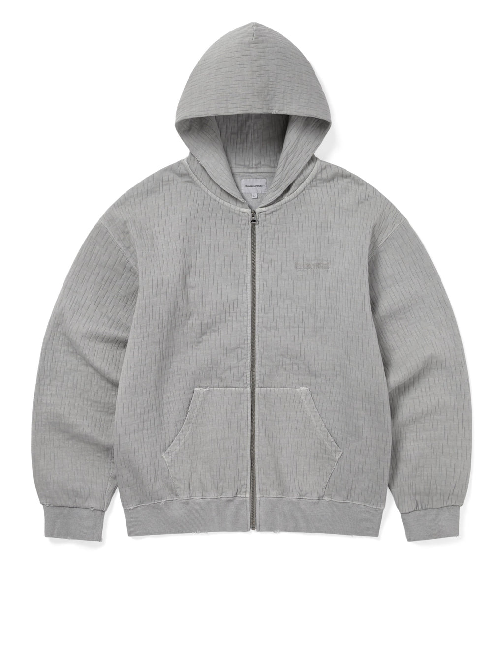 thisisneverthat - Damaged Zip Up Hoodie (Khaki Grey) product image 1 | TRAB K-Fashion Australia