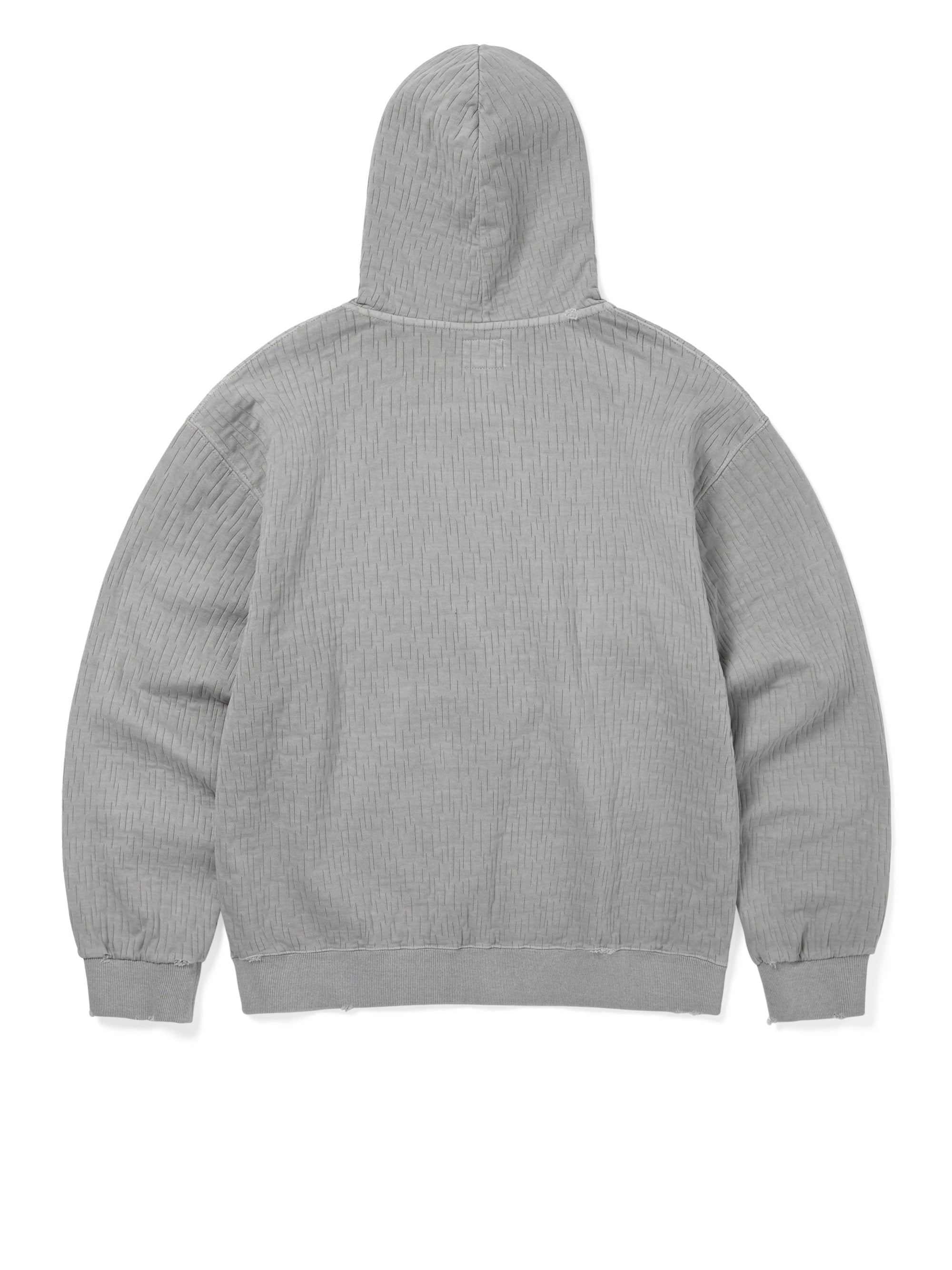 thisisneverthat - Damaged Zip Up Hoodie (Khaki Grey) product image 3 | TRAB K-Fashion Australia