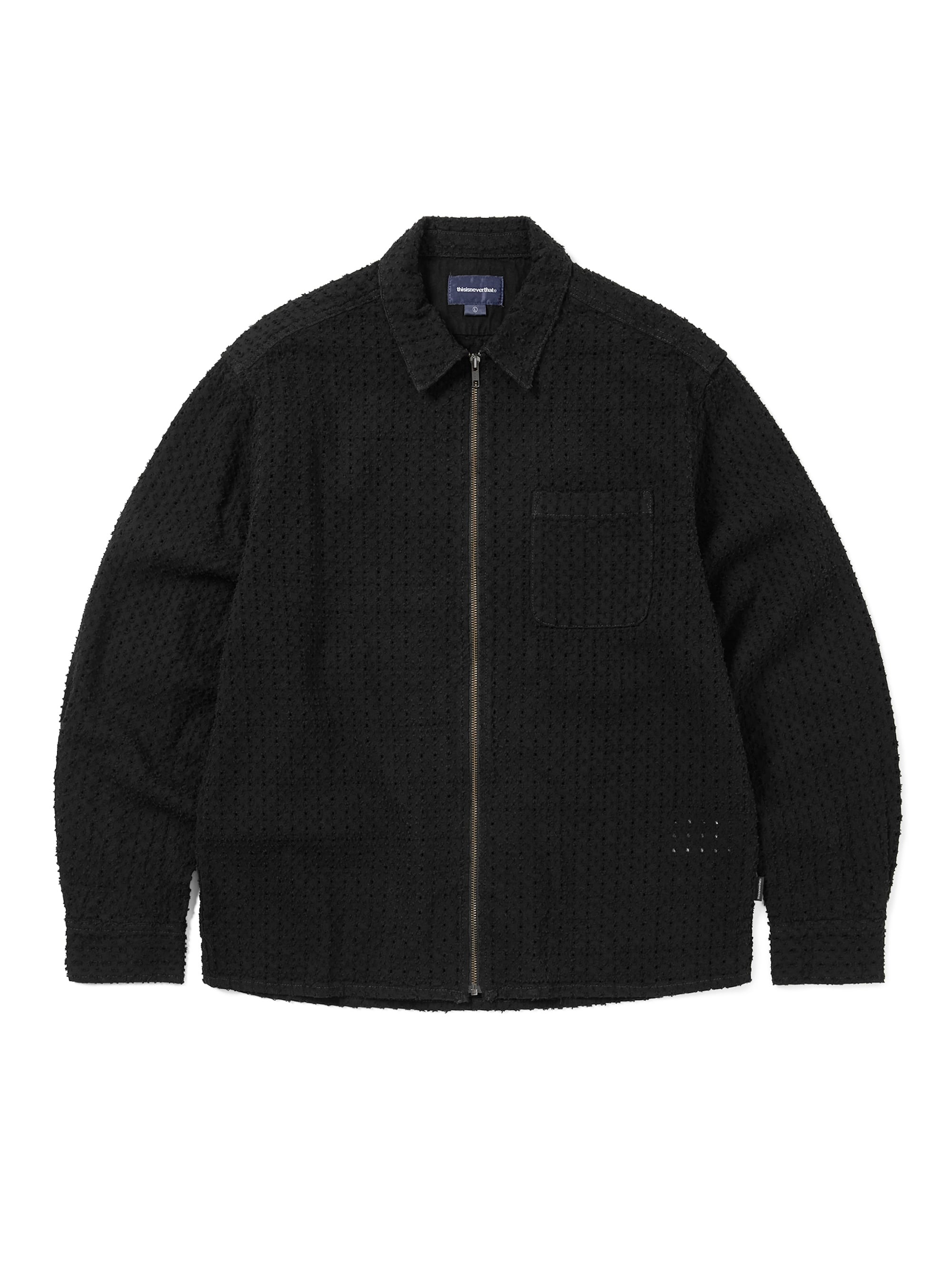 thisisneverthat - Damaged Denim Shirt (Black) product image 1 | TRAB K-Fashion Australia