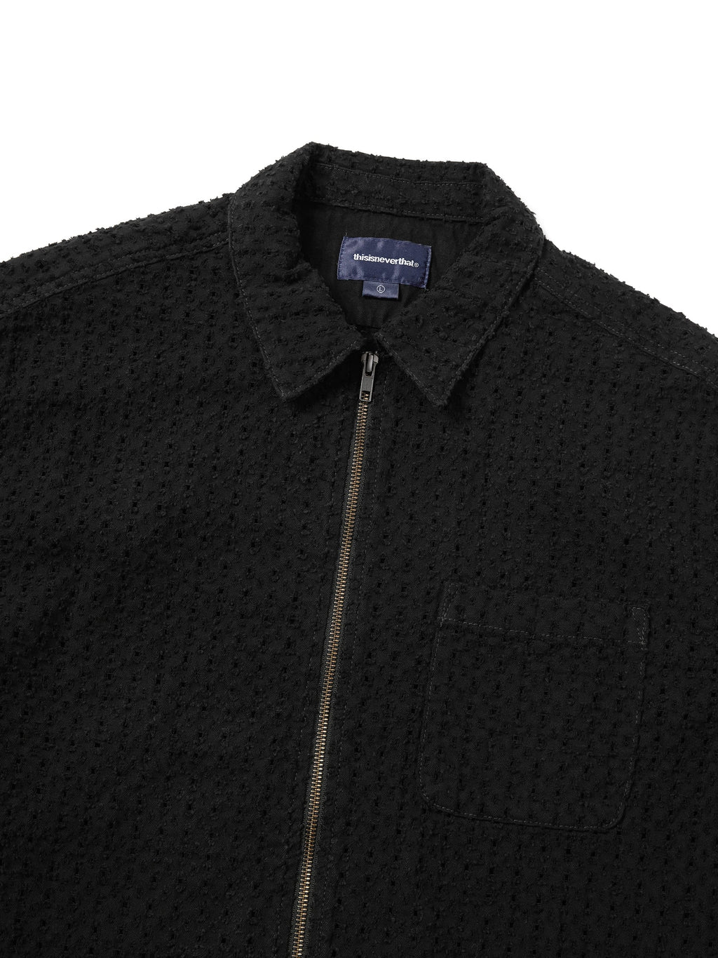 thisisneverthat - Damaged Denim Shirt (Black) product image 2 | TRAB K-Fashion Australia