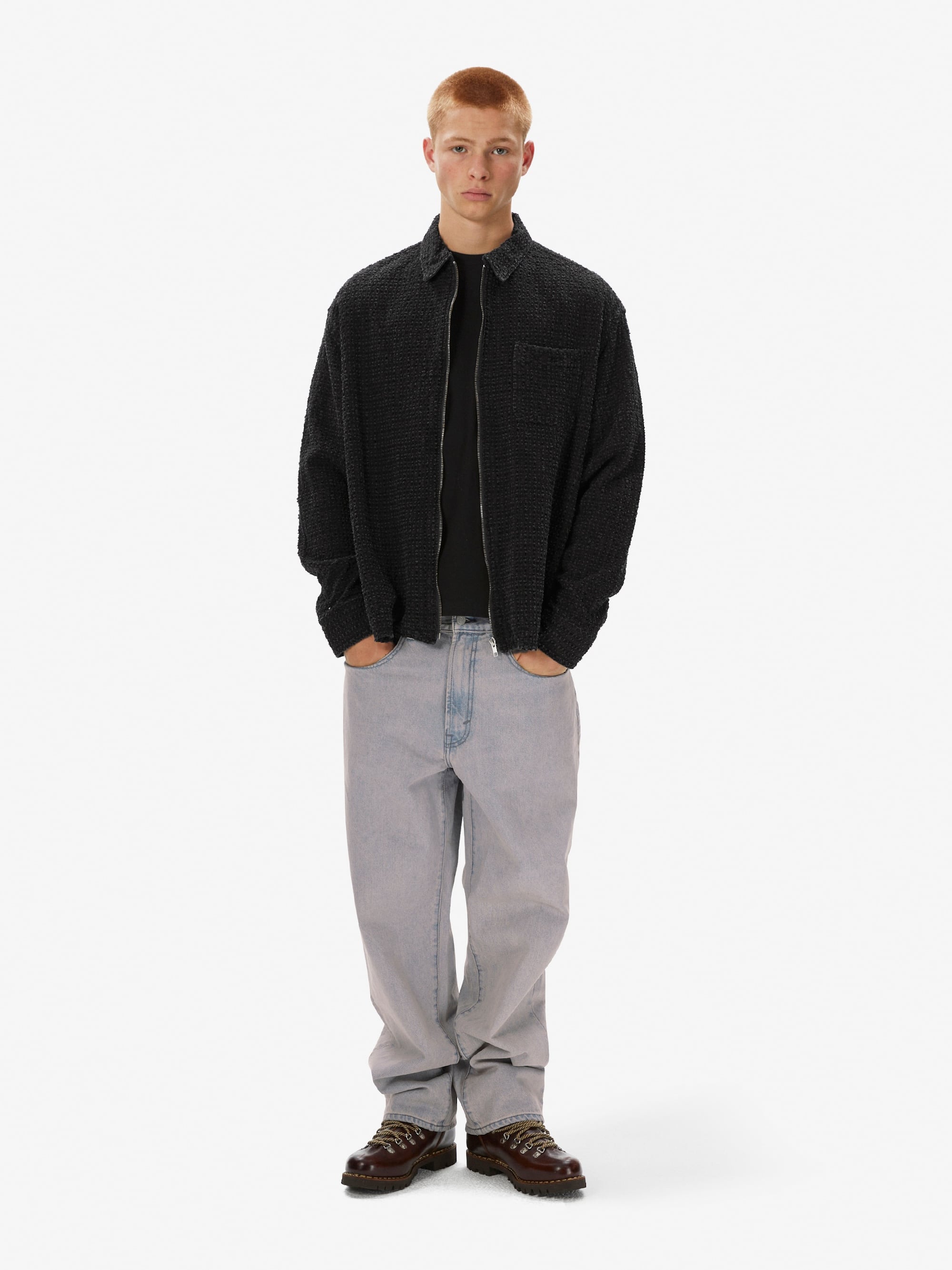 thisisneverthat - Damaged Denim Shirt (Black) product image 7 | TRAB K-Fashion Australia