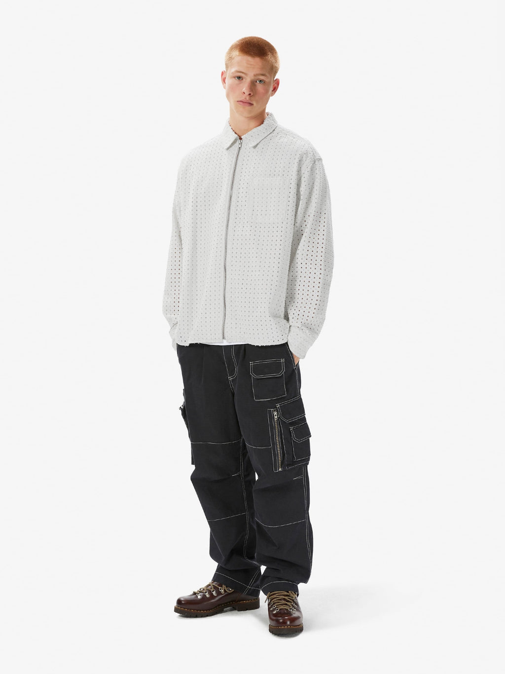 thisisneverthat - Damaged Denim Shirt (Off White) product image 7 | TRAB K-Fashion Australia