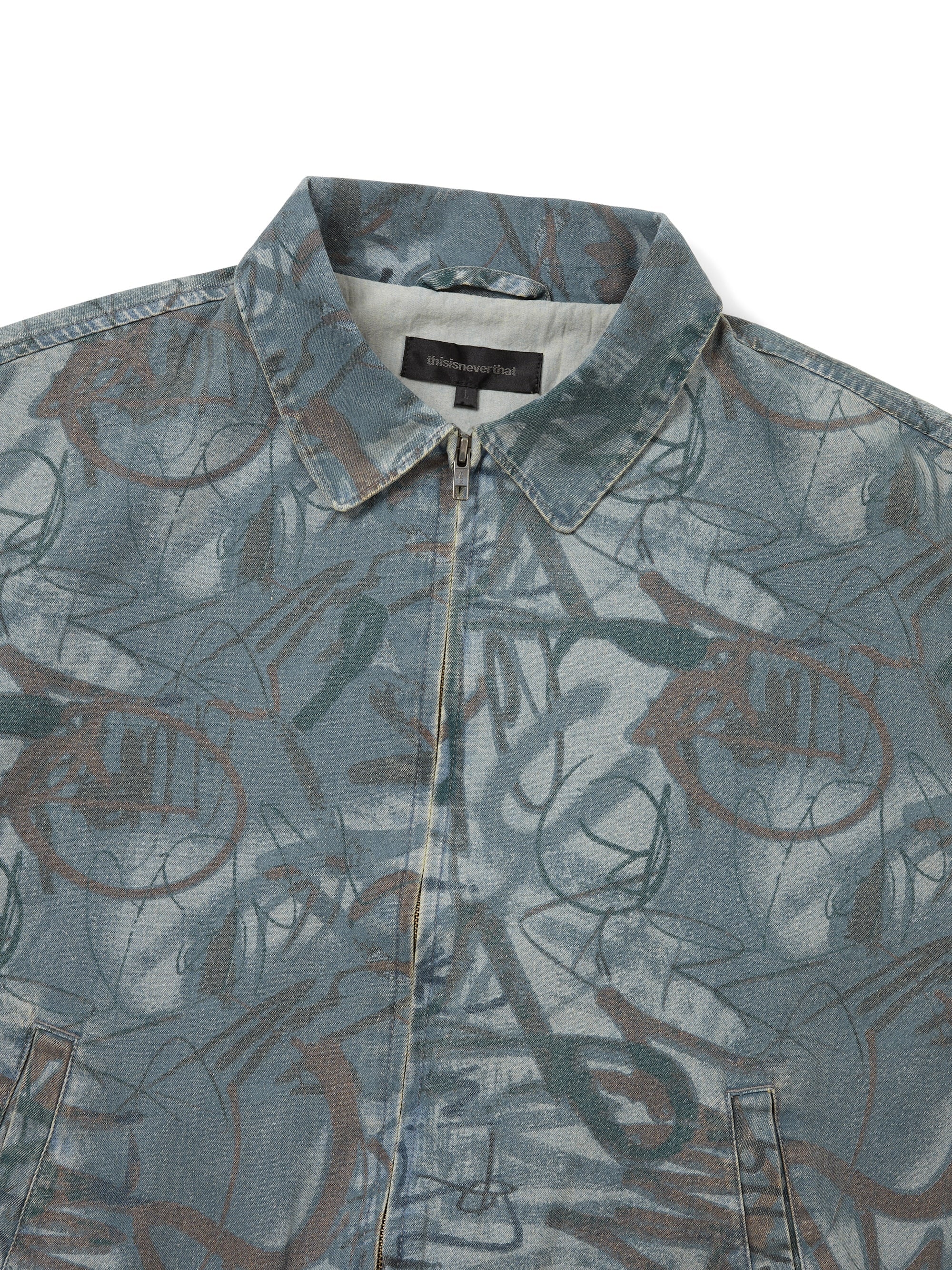 thisisneverthat - Denim Blouson Jacket (Script) product image 2 | TRAB K-Fashion Australia