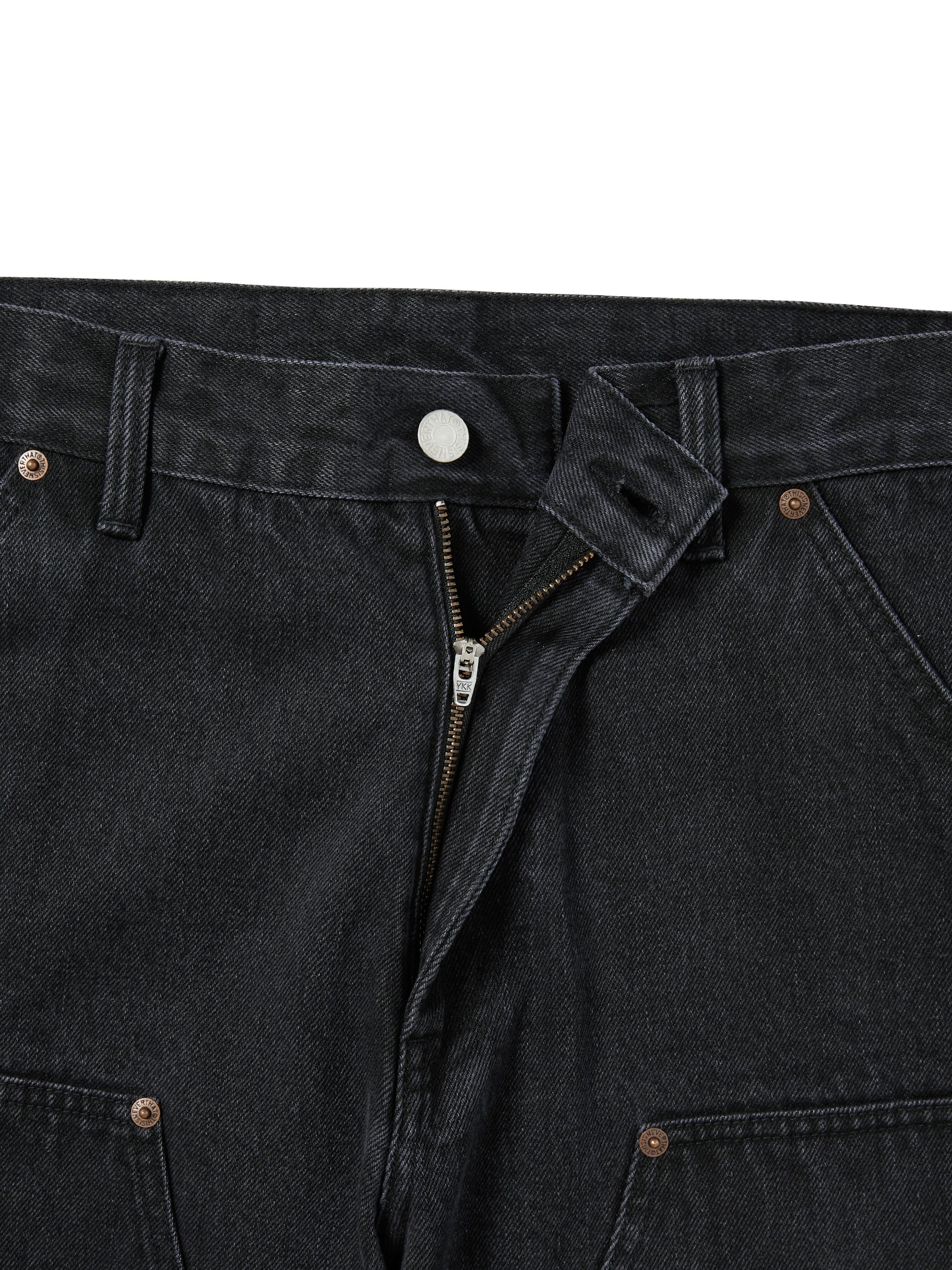 thisisneverthat - Denim Double Knee Pant Washed (Black) product image 2 | TRAB K-Fashion Australia
