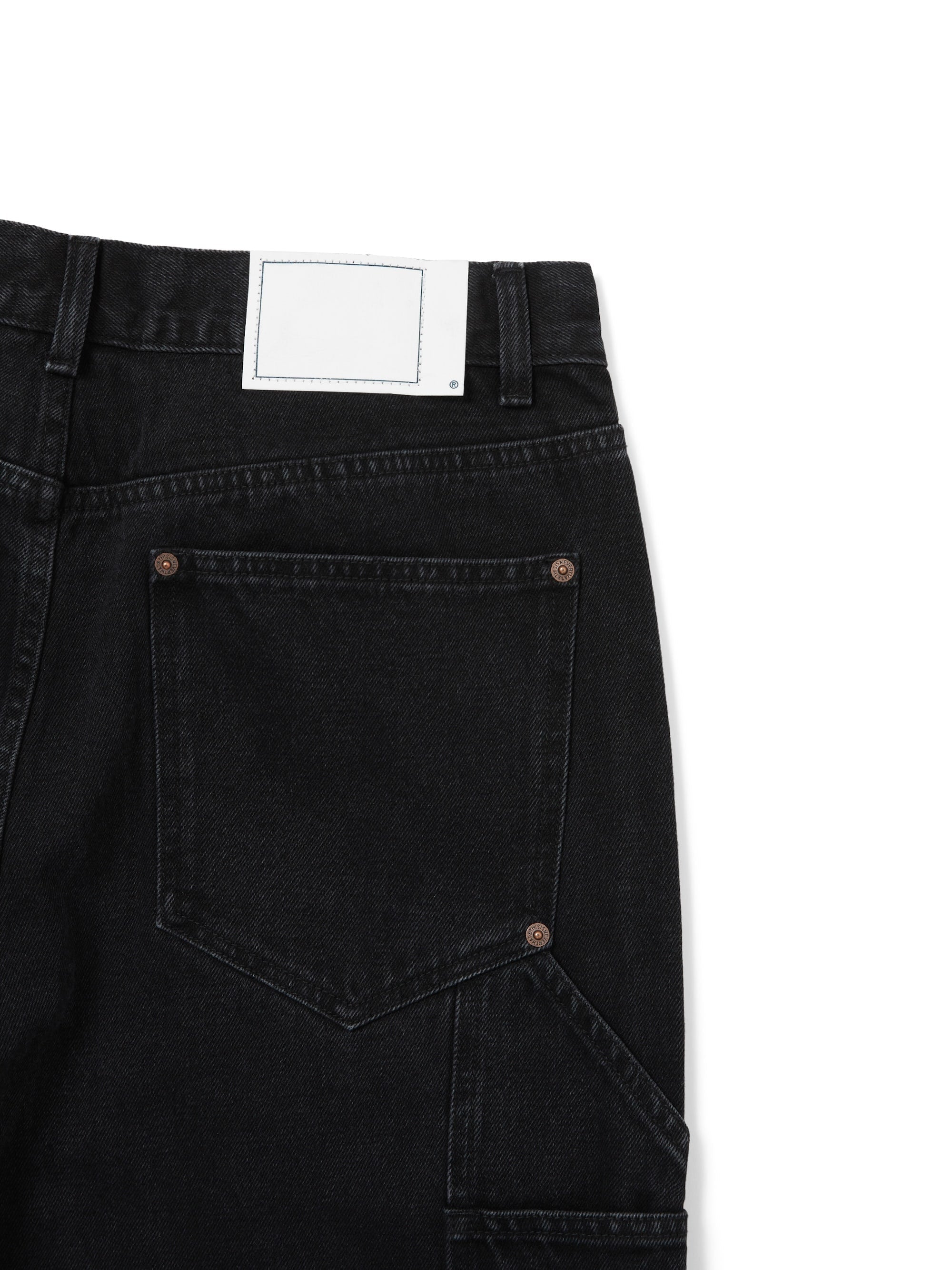 thisisneverthat - Denim Double Knee Pant (Black) product image 3 | TRAB K-Fashion Australia