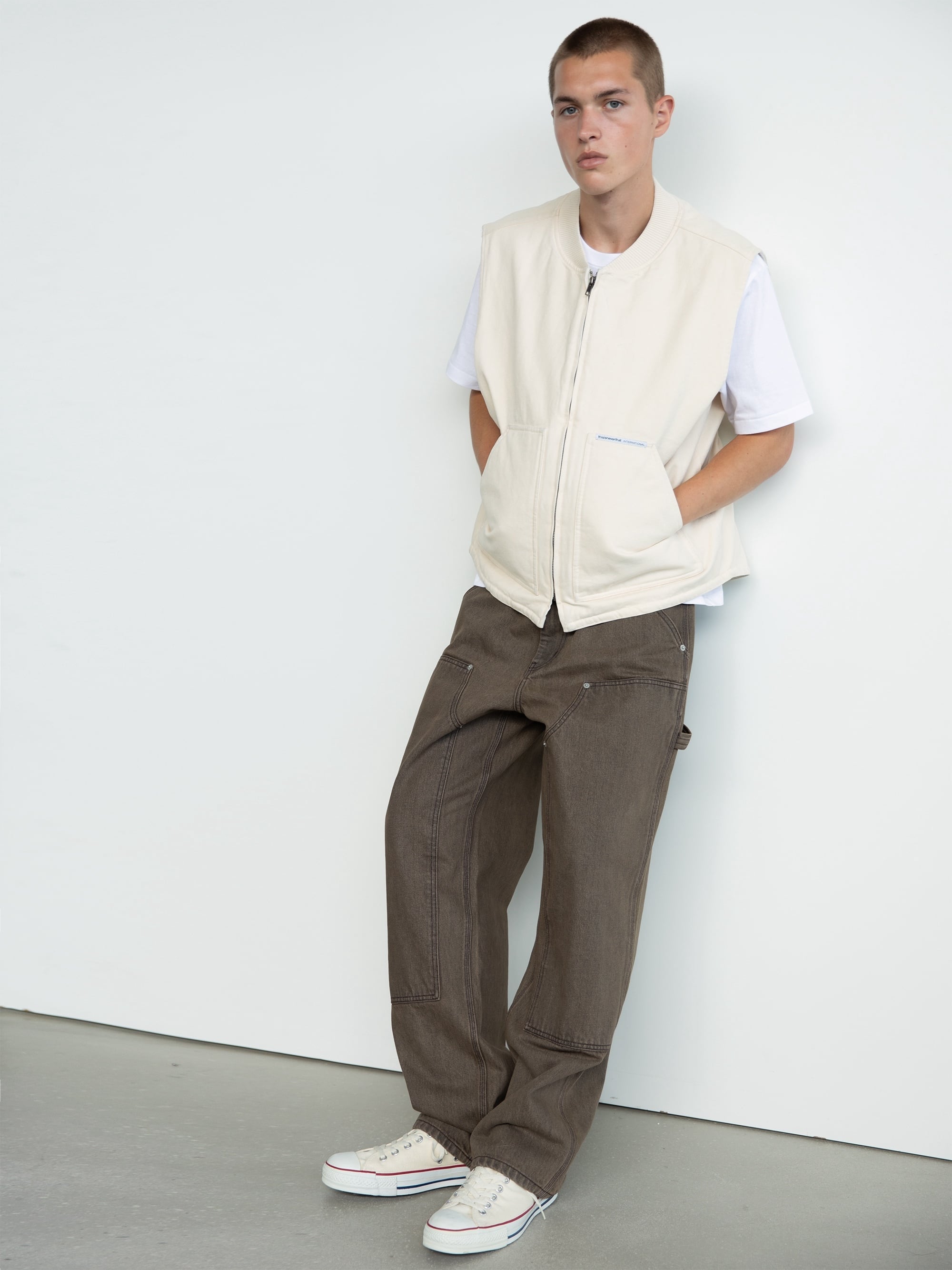 thisisneverthat - Denim Double Knee Pant (Brown) product image 5 | TRAB K-Fashion Australia