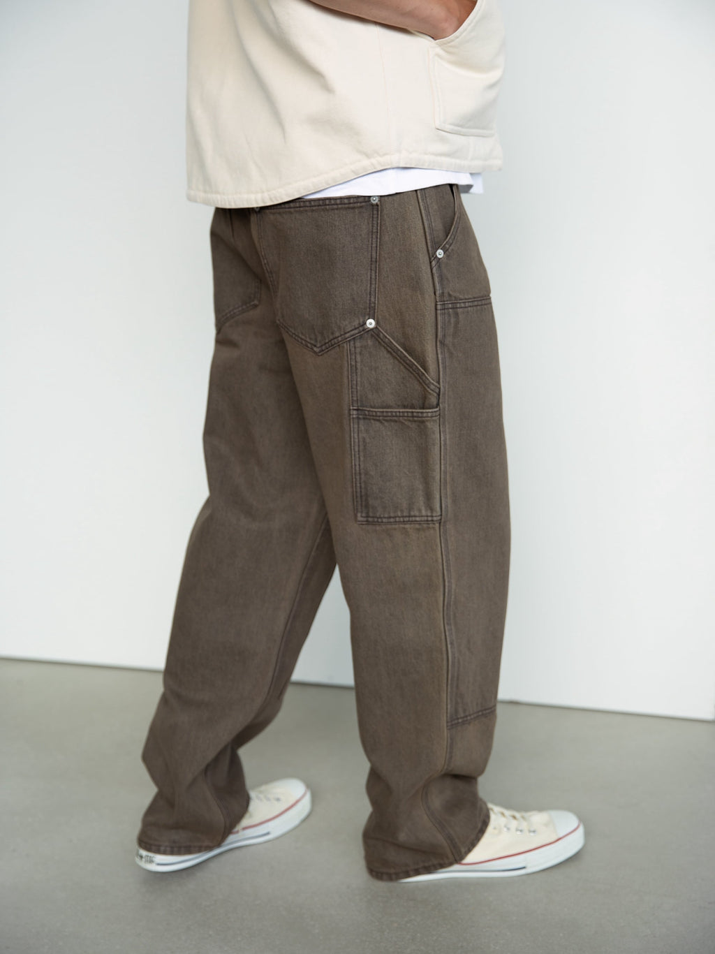thisisneverthat - Denim Double Knee Pant (Washed Brown) product image 6 | TRAB K-Fashion Australia