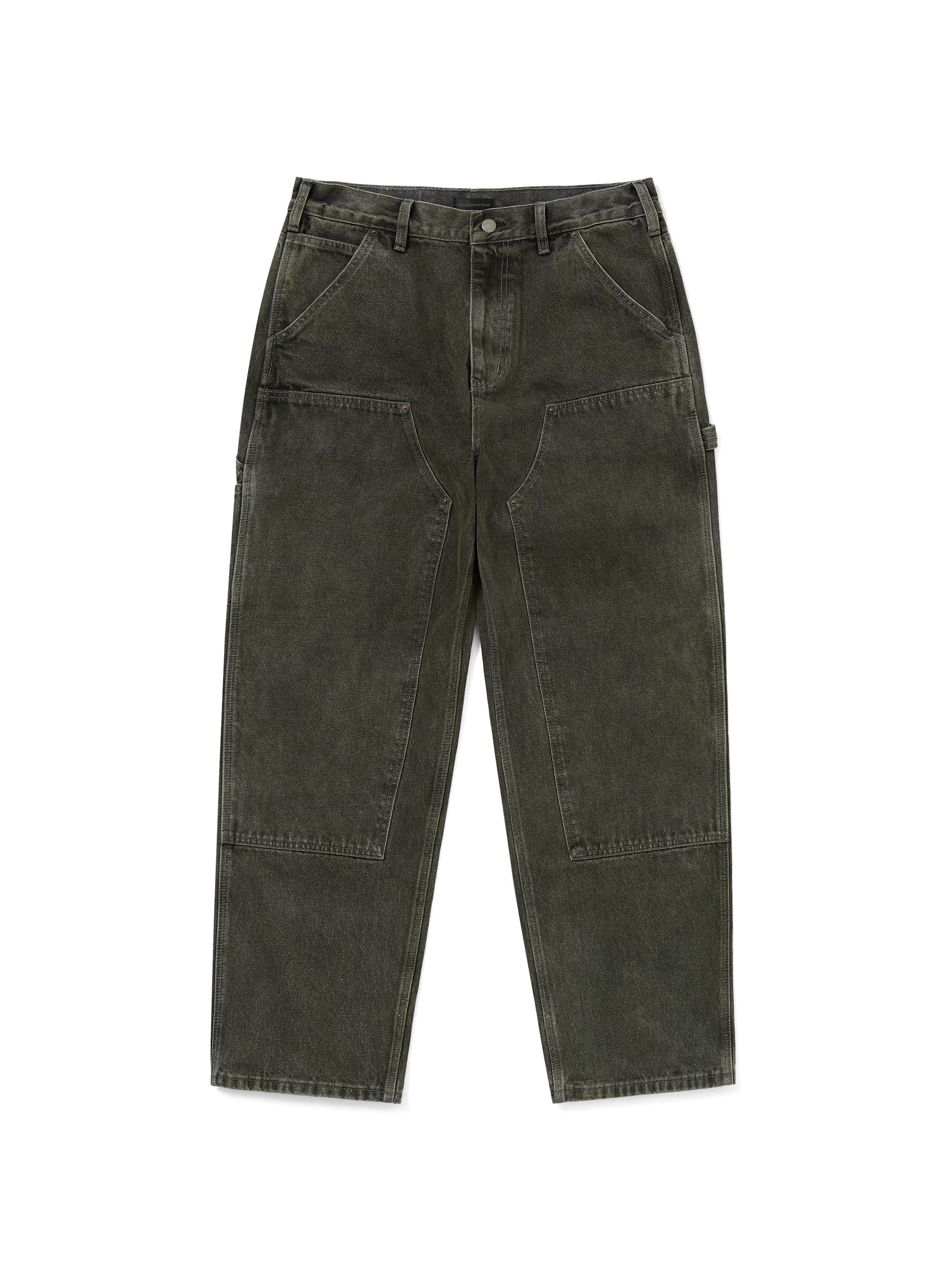 thisisneverthat - Denim Double Knee Pant (Olive) product image 1 | TRAB K-Fashion Australia