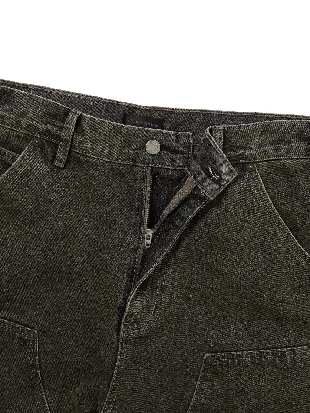 thisisneverthat - Denim Double Knee Pant (Olive) product image 2 | TRAB K-Fashion Australia