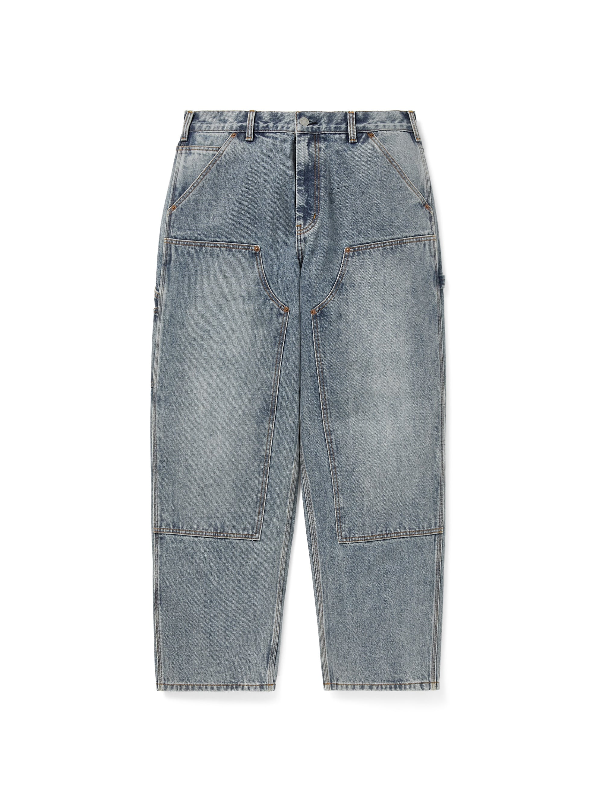 thisisneverthat - Denim Double Knee Pant Washed (Blue) product image 1 | TRAB K-Fashion Australia