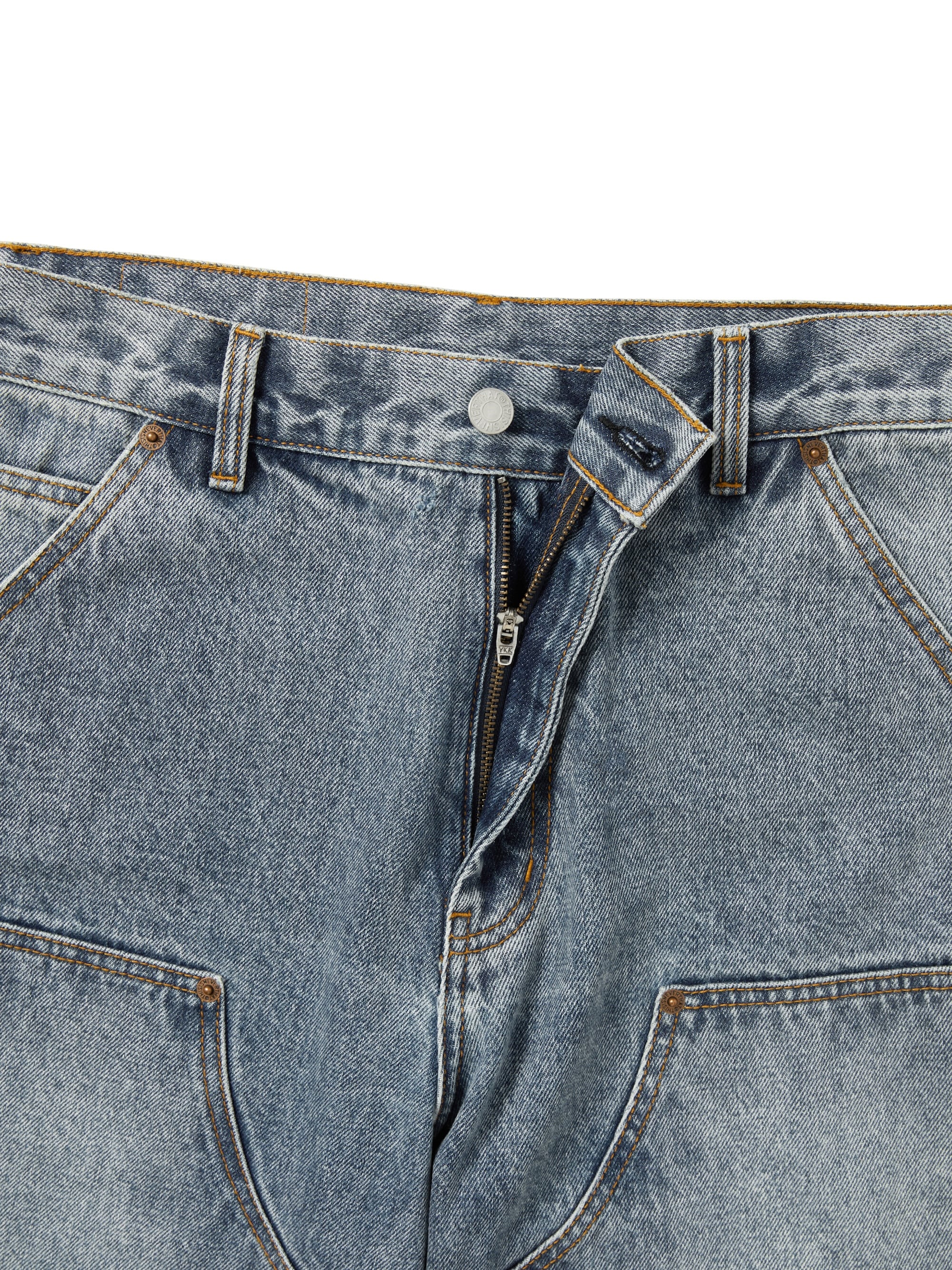 thisisneverthat - Denim Double Knee Pant Washed (Blue) product image 2 | TRAB K-Fashion Australia