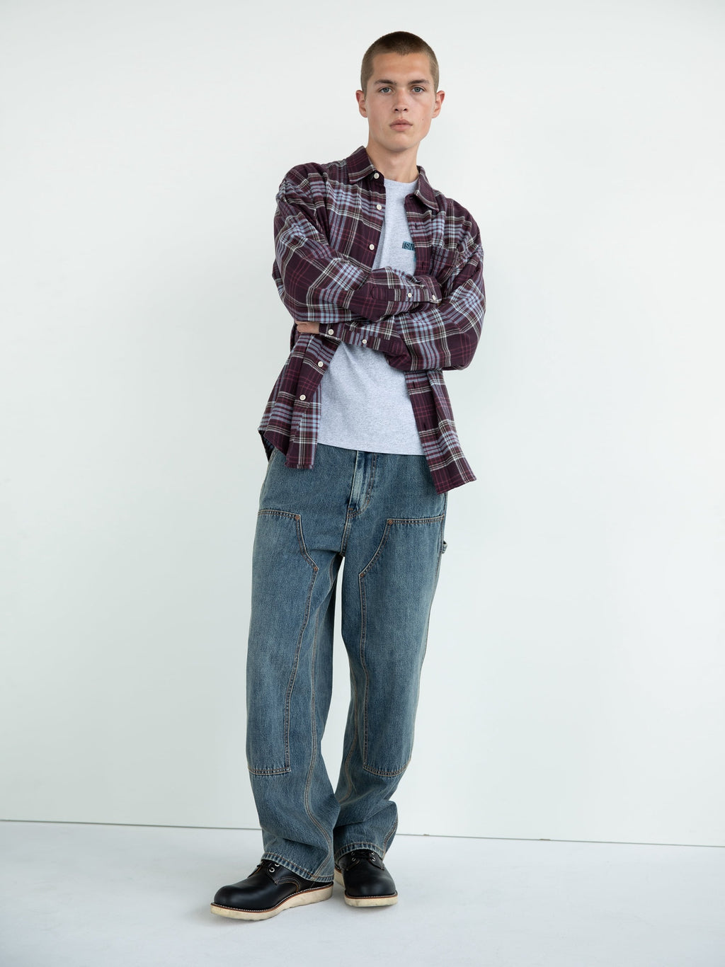 thisisneverthat - Denim Double Knee Pant Washed (Blue) product image 5 | TRAB K-Fashion Australia