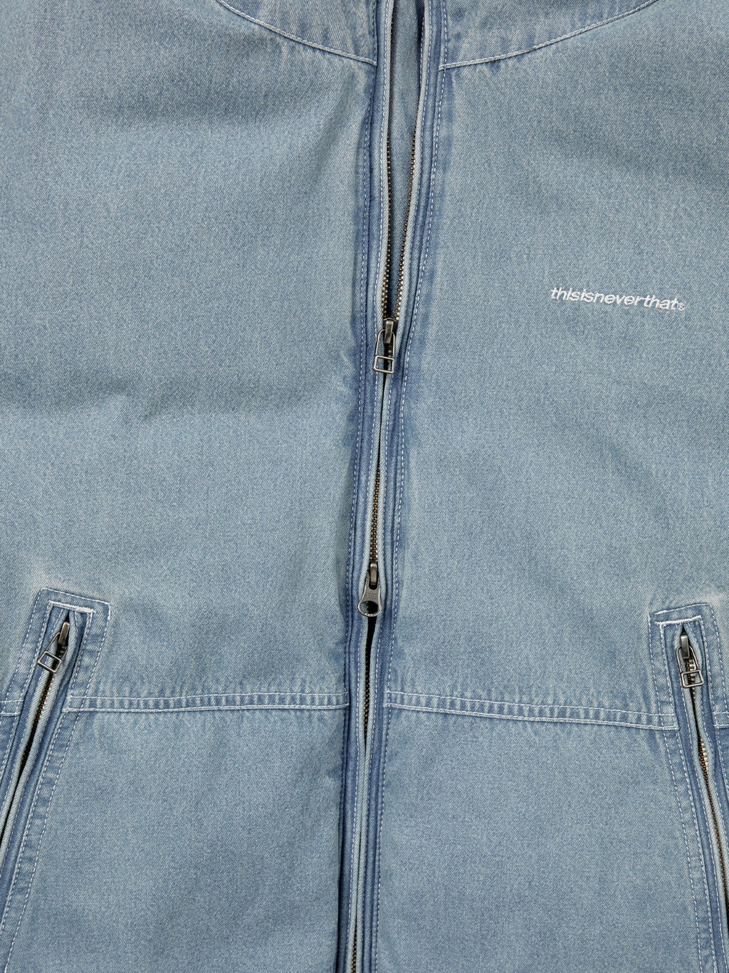 thisisneverthat - Denim Down Puffer Jacket (Blue) product image 3 | TRAB K-Fashion Australia