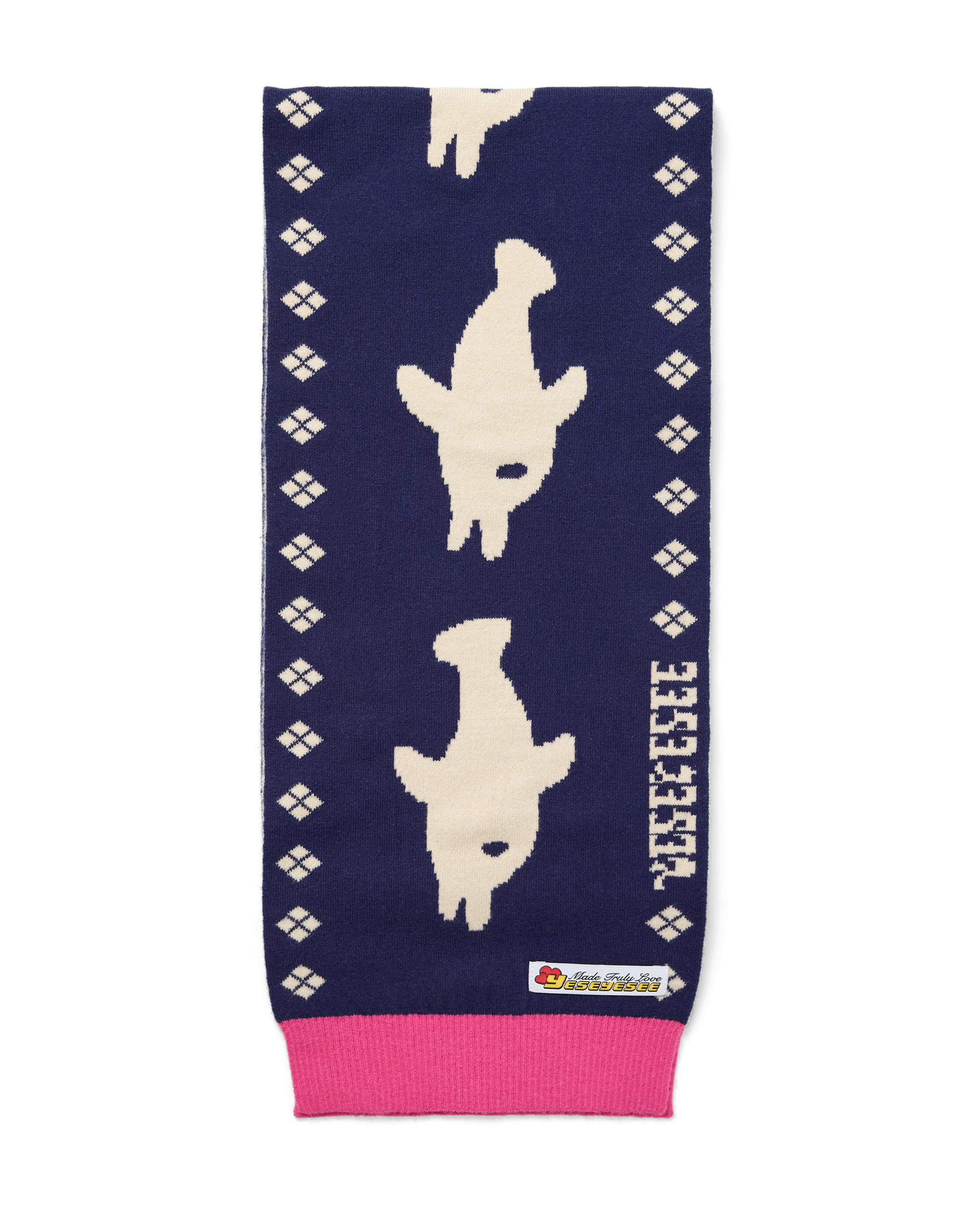 yeseyesee - Dolphin Knit Scarf (Navy) product image 1 | TRAB K-Fashion Australia