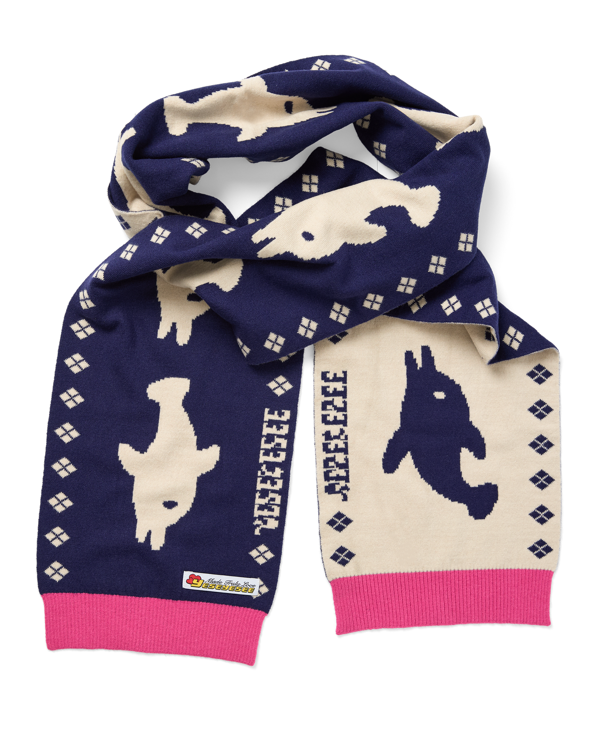 yeseyesee - Dolphin Knit Scarf (Navy) product image 2 | TRAB K-Fashion Australia