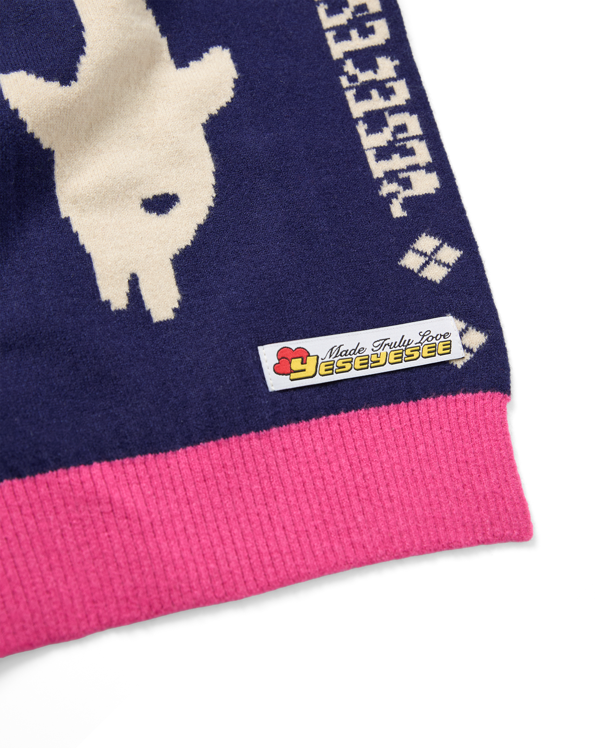 yeseyesee - Dolphin Knit Scarf (Navy) product image 4 | TRAB K-Fashion Australia