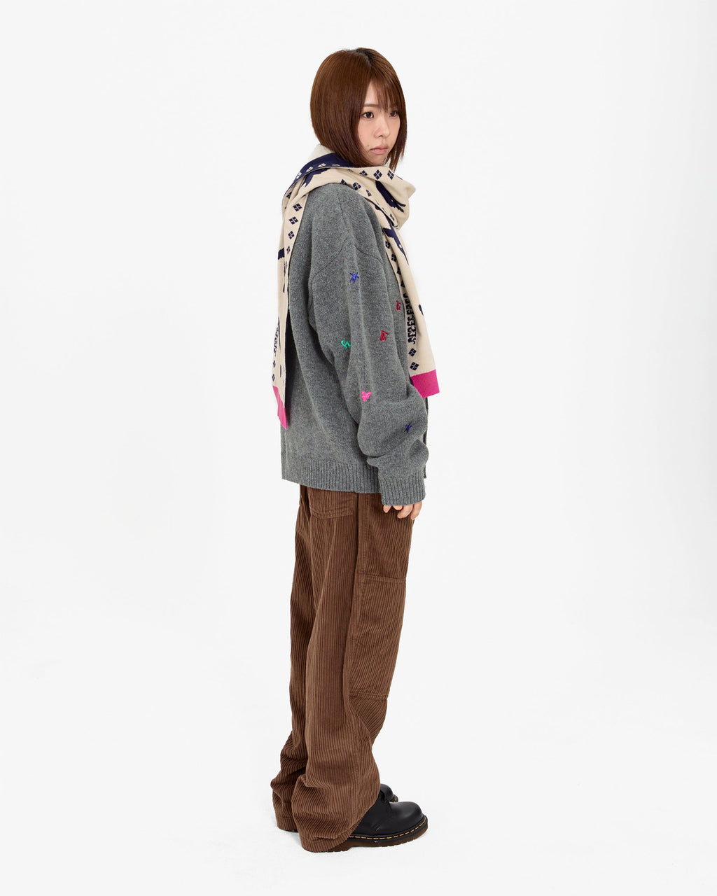 yeseyesee - Dolphin Knit Scarf (Navy) product image 7 | TRAB K-Fashion Australia