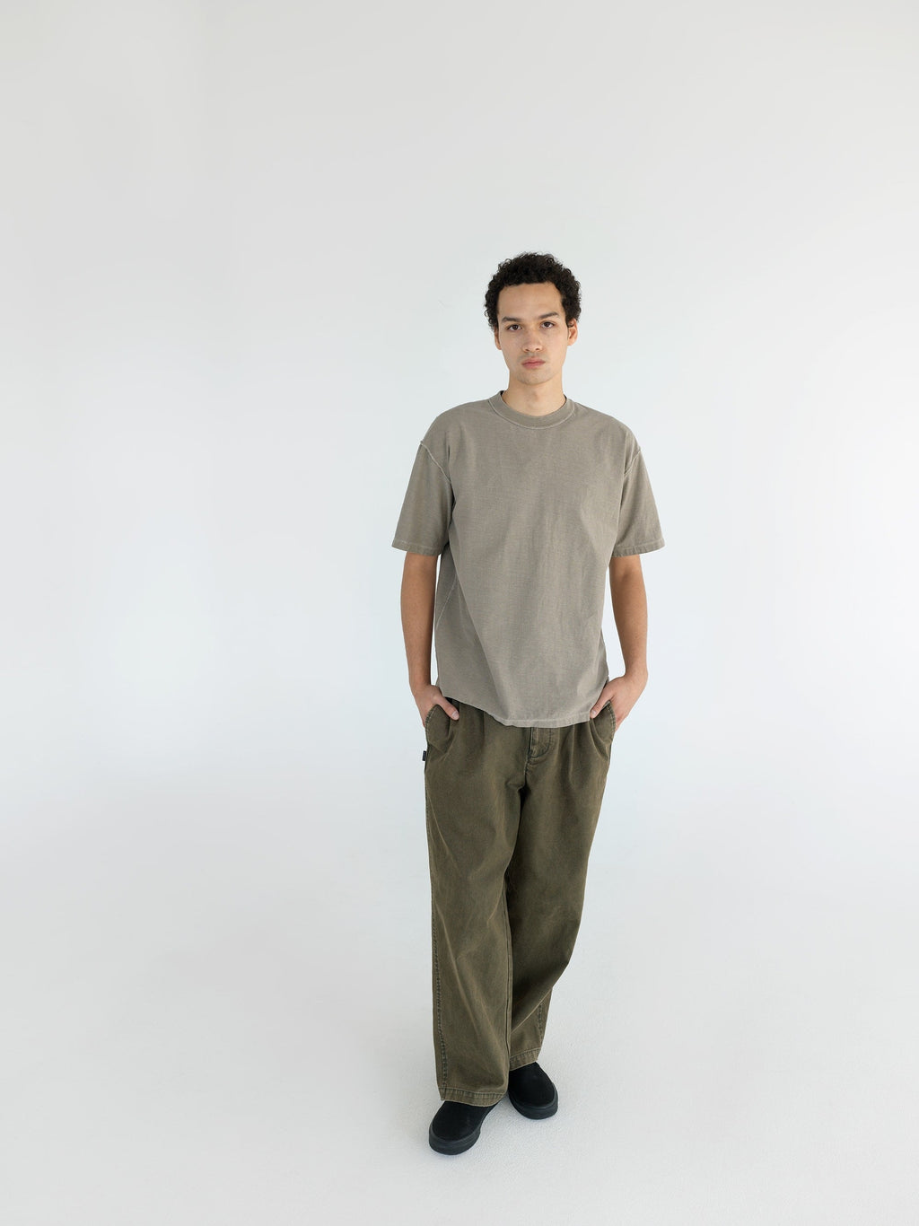 thisisneverthat - Double Pleated Wide Pant Dark (Olive) product image 5 | TRAB K-Fashion Australia