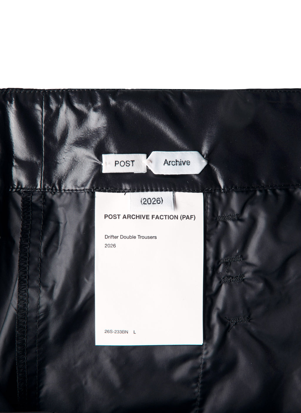 Post Archive Faction - Drifter Double Trousers (Black Nylon) product image 5 | TRAB K-Fashion Australia