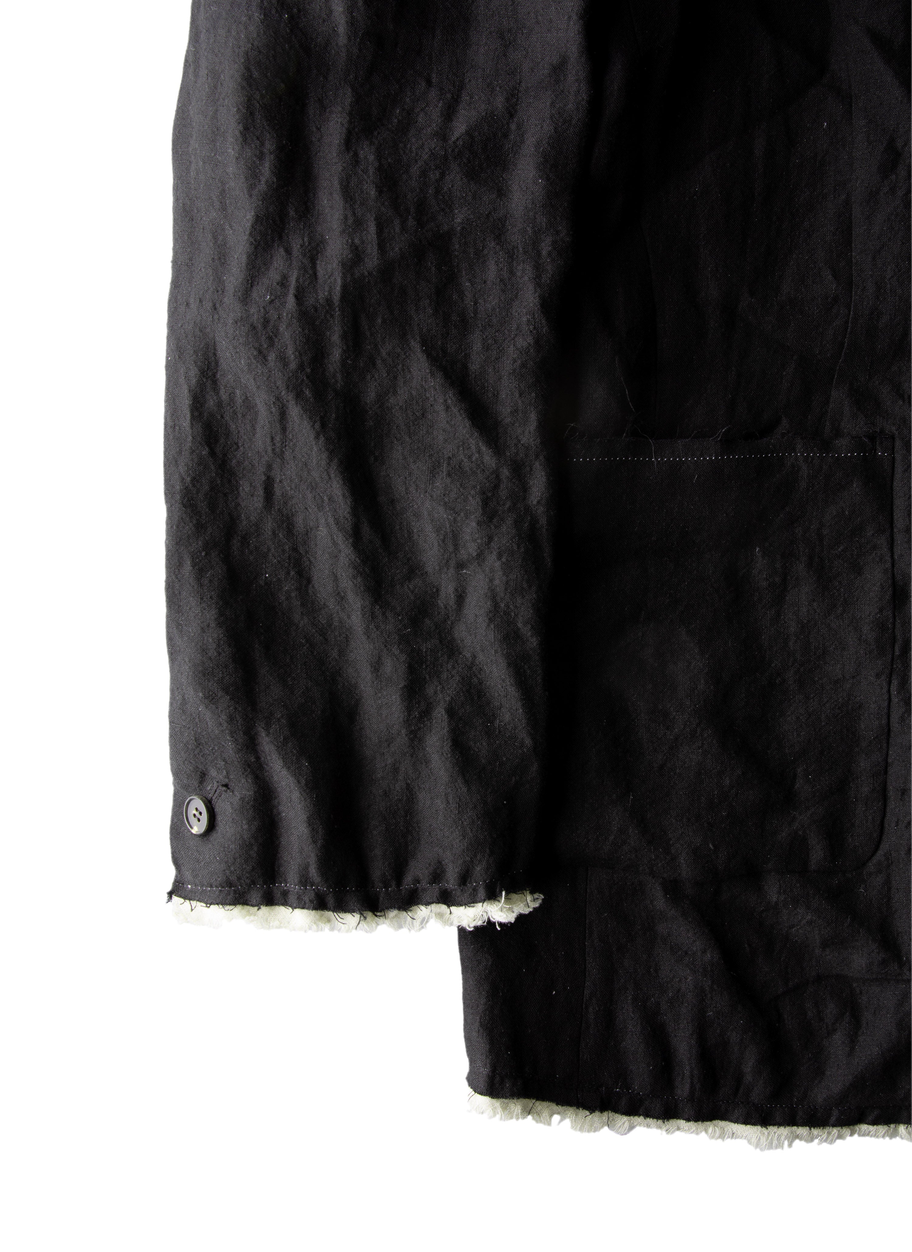 Post Archive Faction - Drifter Single Jacket (Black Linen) product image 8 | TRAB K-Fashion Australia