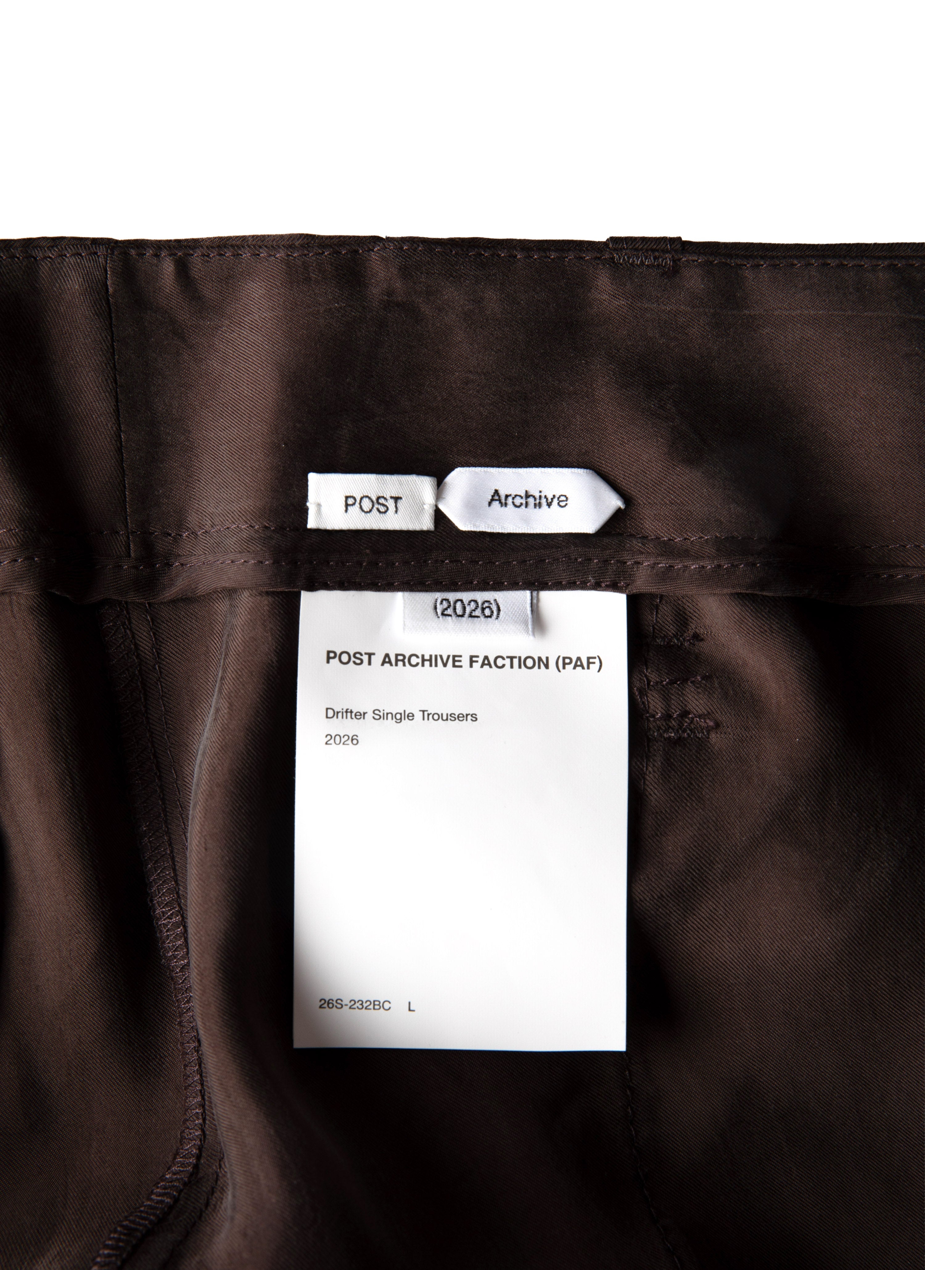 Post Archive Faction - Drifter Single Trousers (2026) (Brown Cupra) product image 5 | TRAB K-Fashion Australia