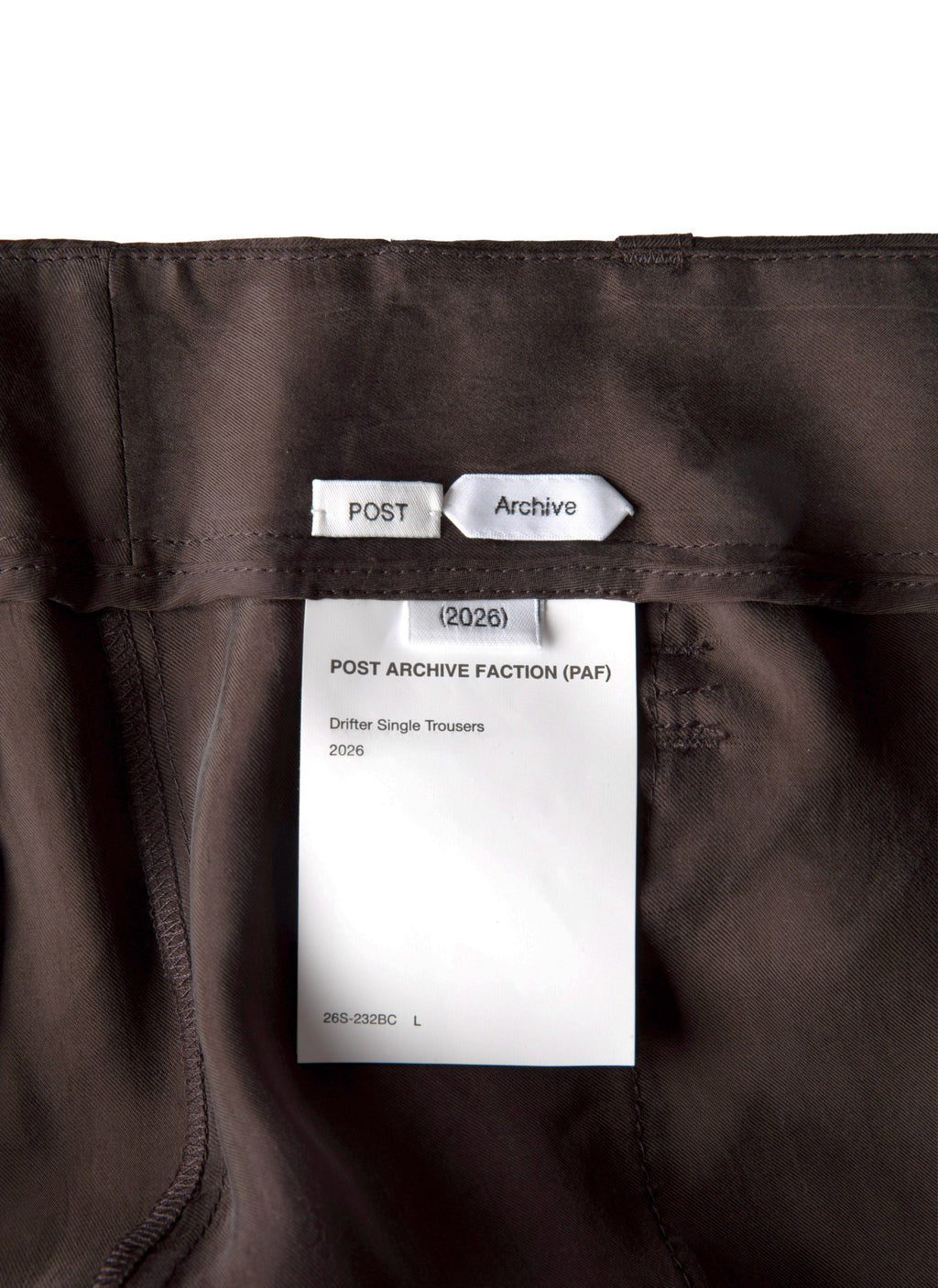 Post Archive Faction - Drifter Single Trousers (Brown Cupra) product image 5 | TRAB K-Fashion Australia