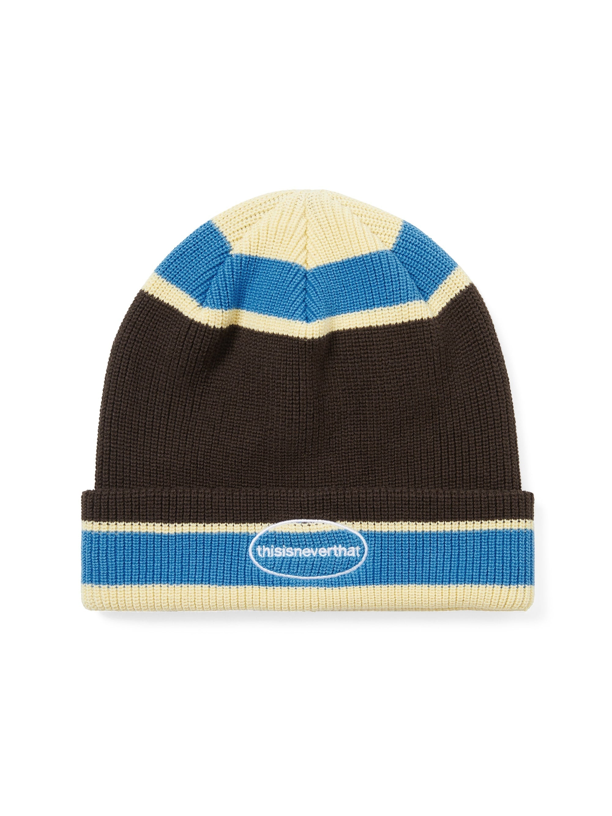 thisisneverthat - E/T-Logo Multi Striped Beanie (Brown) product image 1 | TRAB K-Fashion Australia