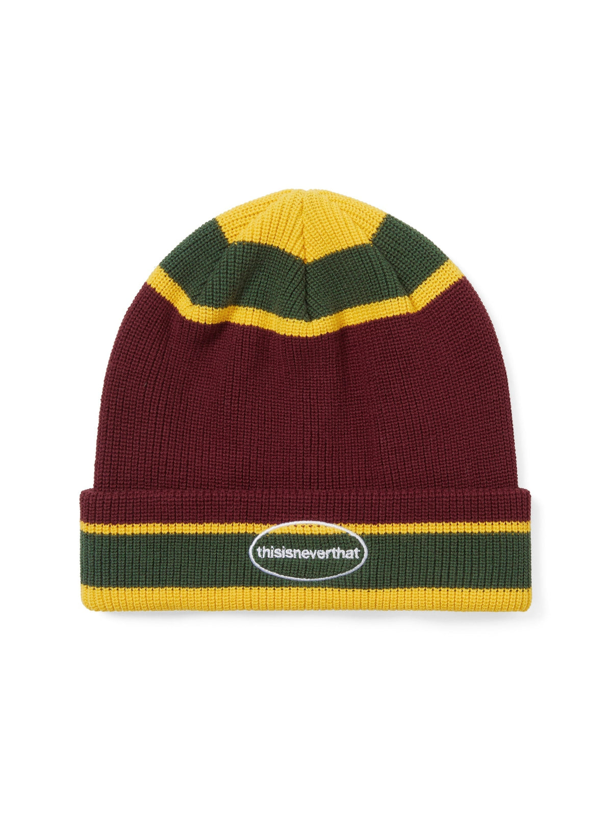 thisisneverthat - E/T-Logo Multi Striped Beanie (Burgundy) product image 1 | TRAB K-Fashion Australia