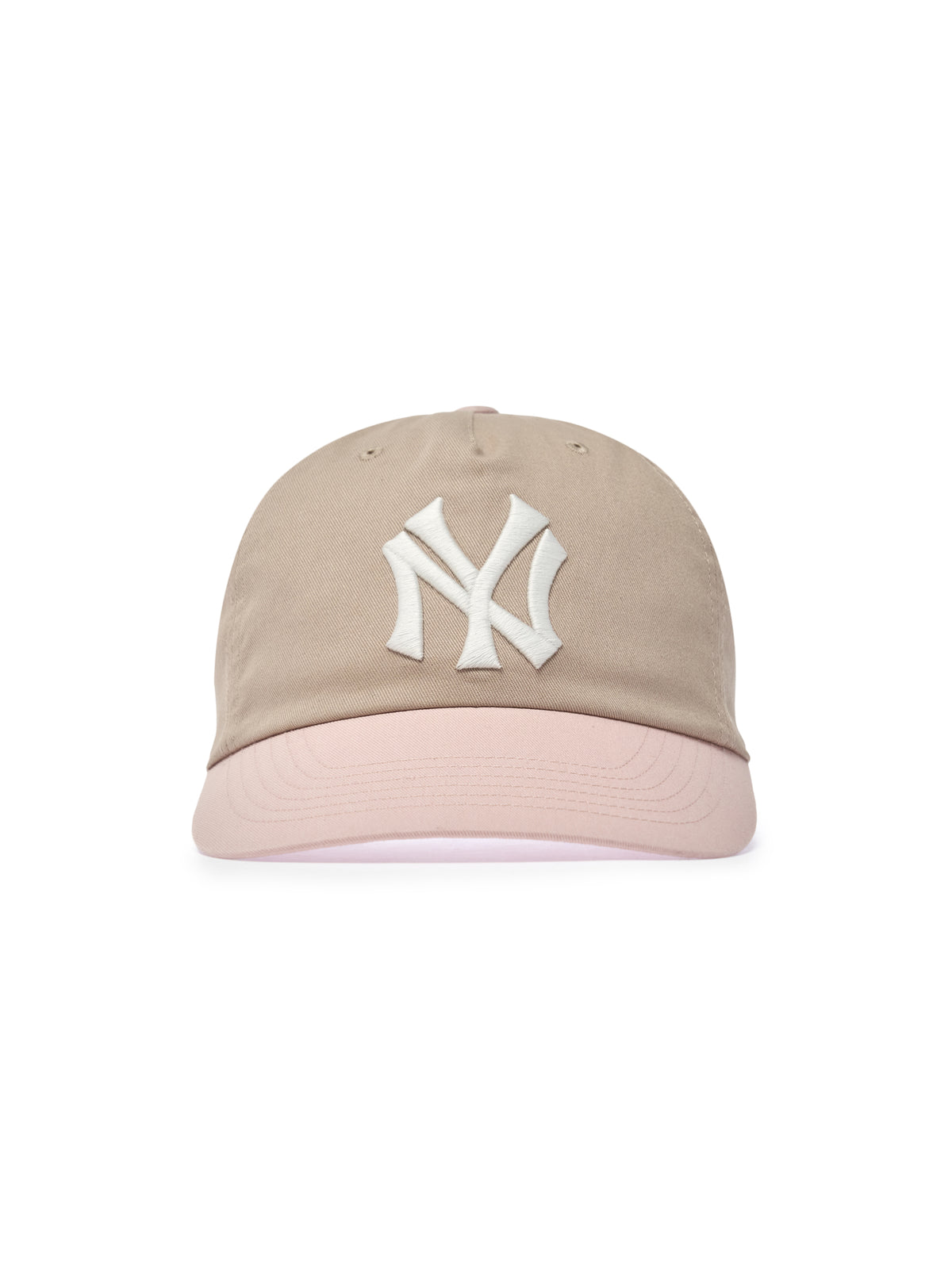 MLB Korea - MLB Q-Fit Color Block Unstructured Ball Cap New York Yankees (Light Beige) product image 4 | TRAB K-Fashion Australia