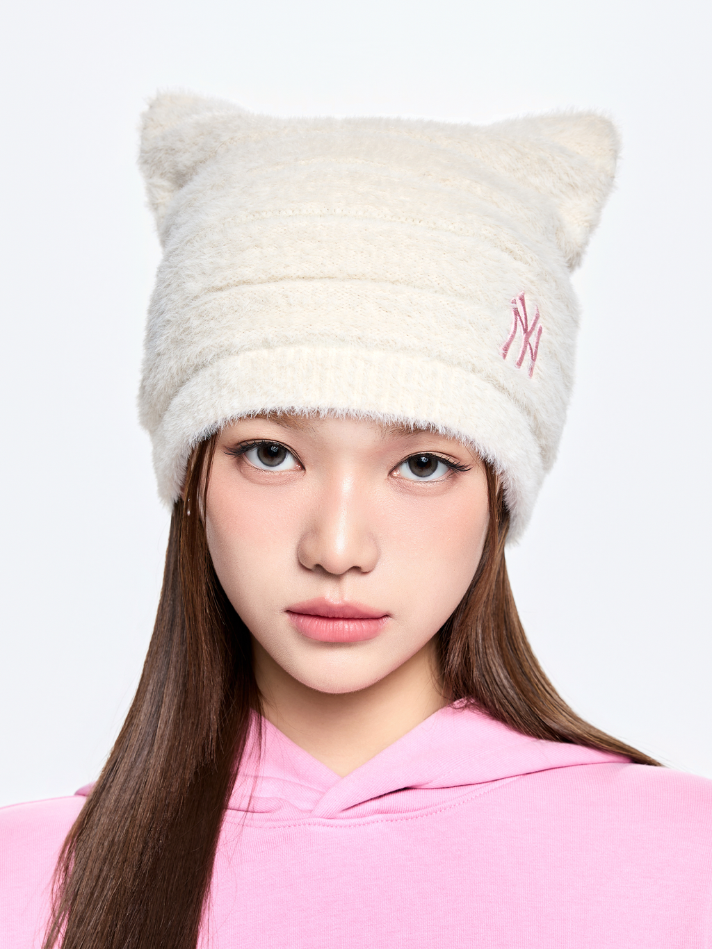 MLB Korea - MLB Meow Norip Beanie New York Yankees (Cream) product image 2 | TRAB K-Fashion Australia