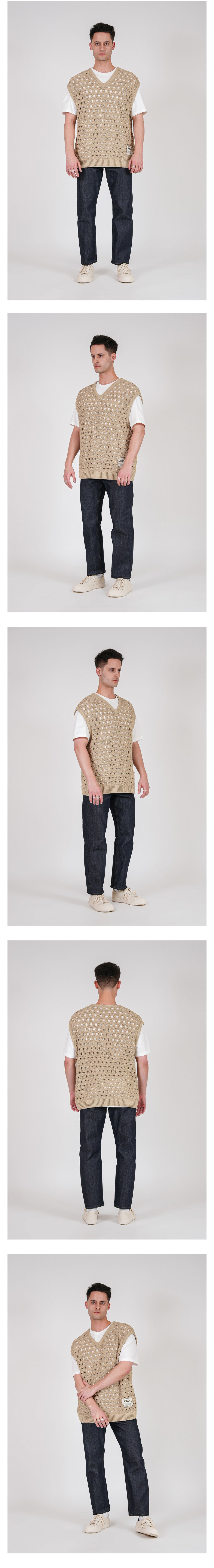 Ioedle - Olive Oil Mesh Vest (Beige) product image 9 | TRAB K-Fashion Australia