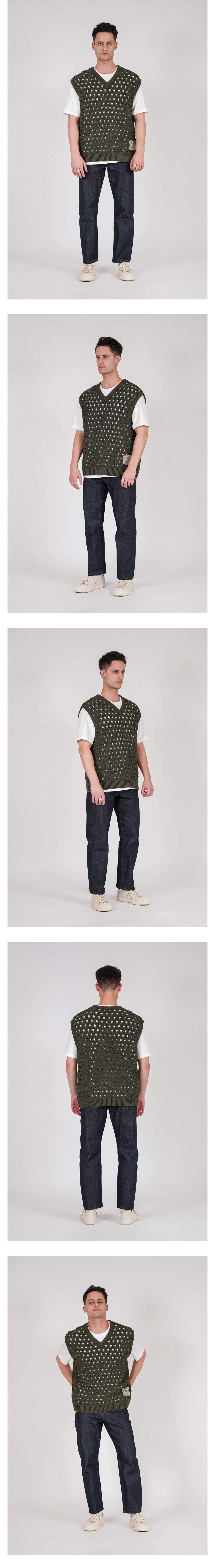 Ioedle - Olive Oil Mesh Vest (Khaki) product image 9 | TRAB K-Fashion Australia