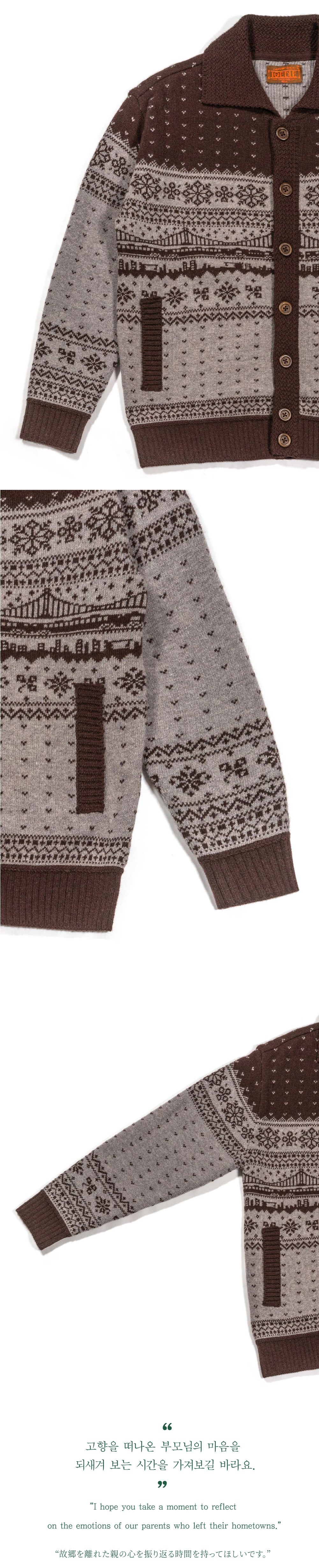 Ioedle - City Bound Wool Collar Knit Cardigan (Brown) product image 11 | TRAB K-Fashion Australia