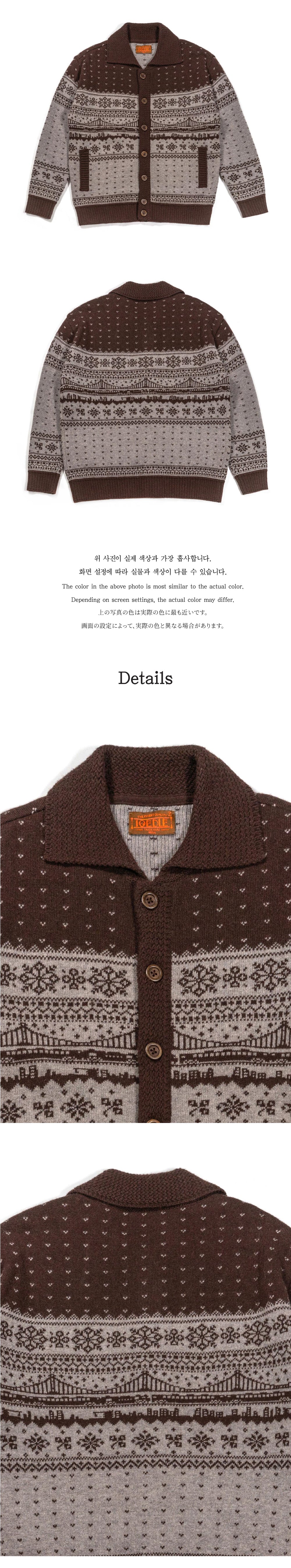 Ioedle - City Bound Wool Collar Knit Cardigan (Brown) product image 10 | TRAB K-Fashion Australia