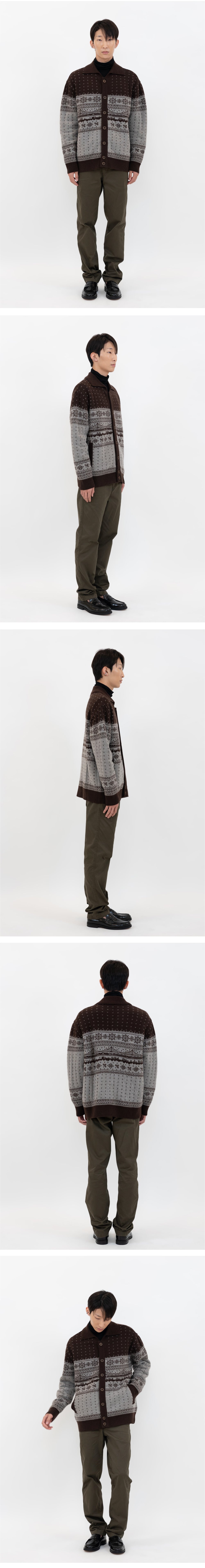 Ioedle - City Bound Wool Collar Knit Cardigan (Brown) product image 12 | TRAB K-Fashion Australia