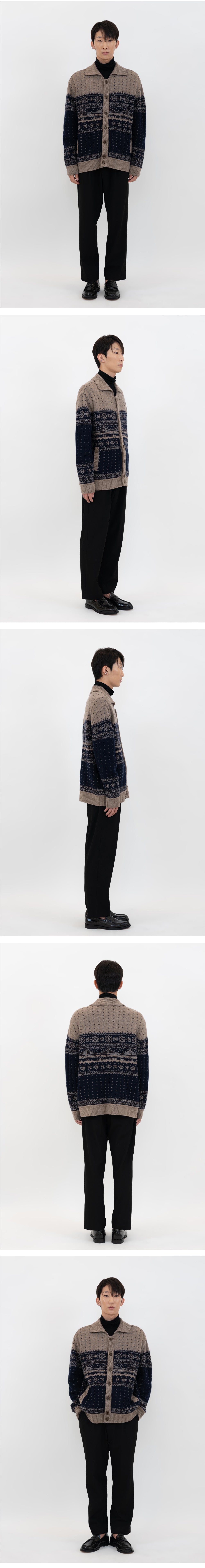 Ioedle - City Bound Wool Collar Knit Cardigan (Navy) product image 11 | TRAB K-Fashion Australia
