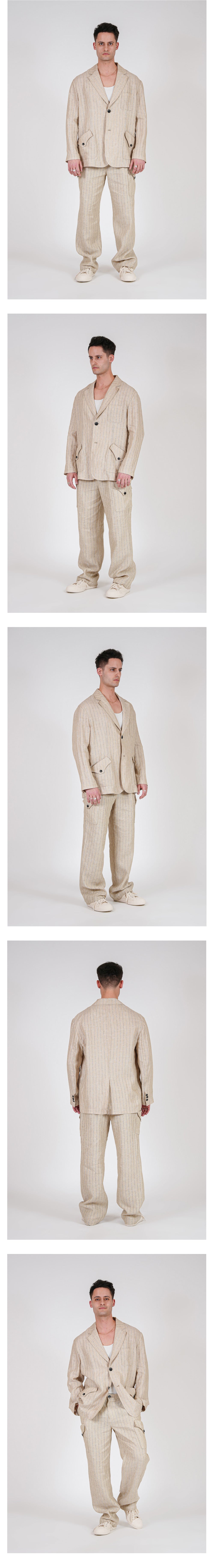 Ioedle - Linen Cargo Pants (Beige) product image 10 | TRAB K-Fashion Australia