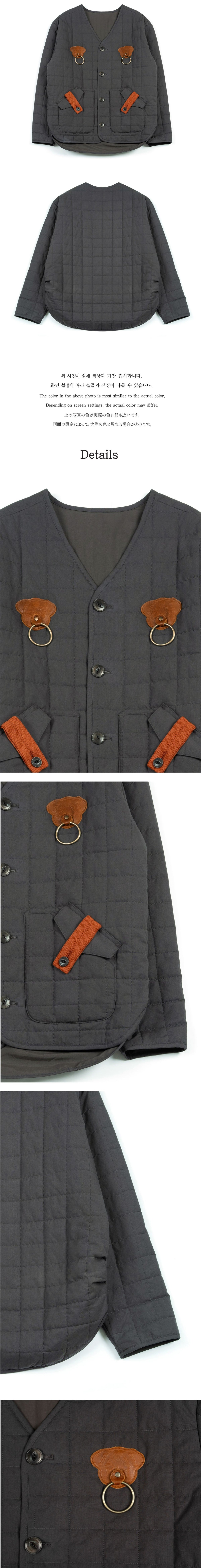 Ioedle - Welcome Door Quilted Jacket (Charcoal) product image 13 | TRAB K-Fashion Australia