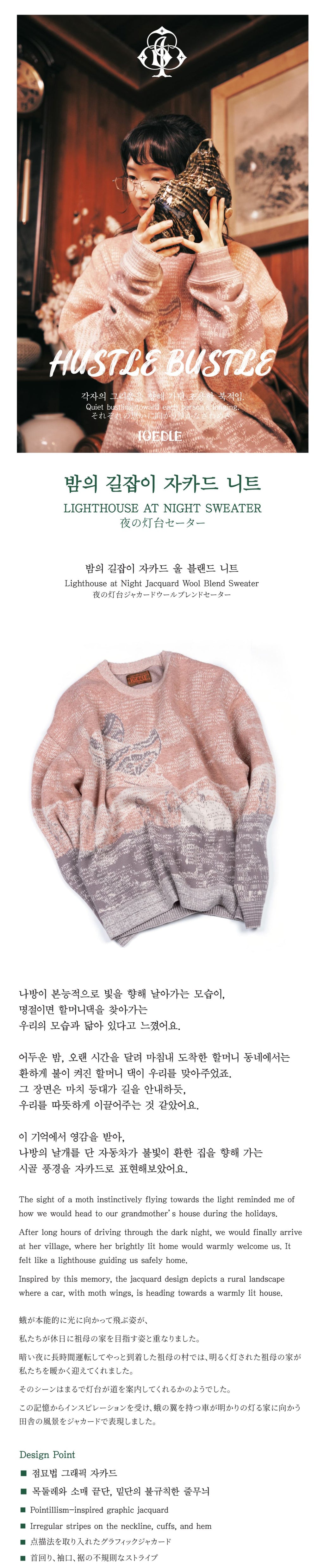 Ioedle - Night Guide Jacquard Knit (Pink) product image 8 | TRAB K-Fashion Australia