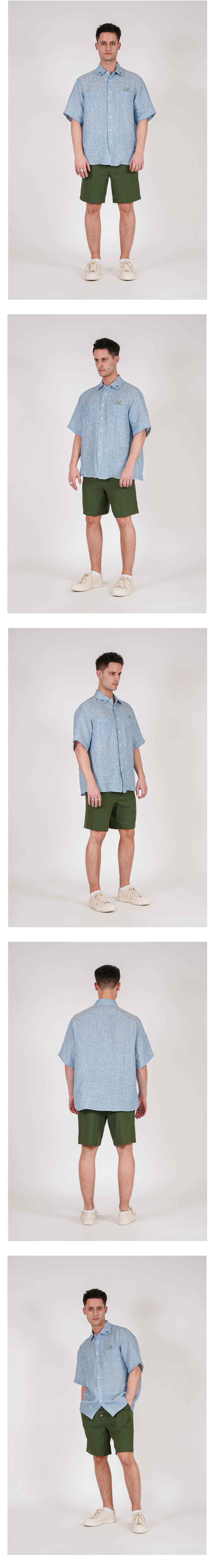 Ioedle - Clover Embroidered Button Shorts (Green) product image 9 | TRAB K-Fashion Australia