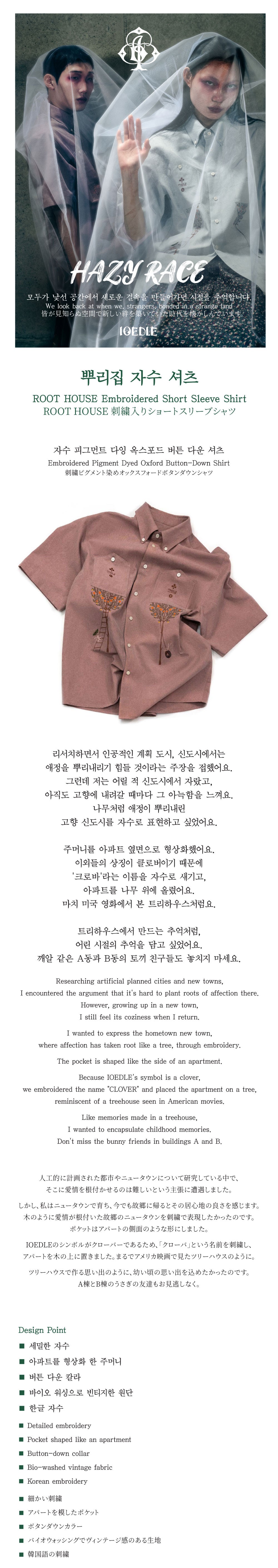Ioedle - Root House Embroidered Shirt (Pink) product image 7 | TRAB K-Fashion Australia