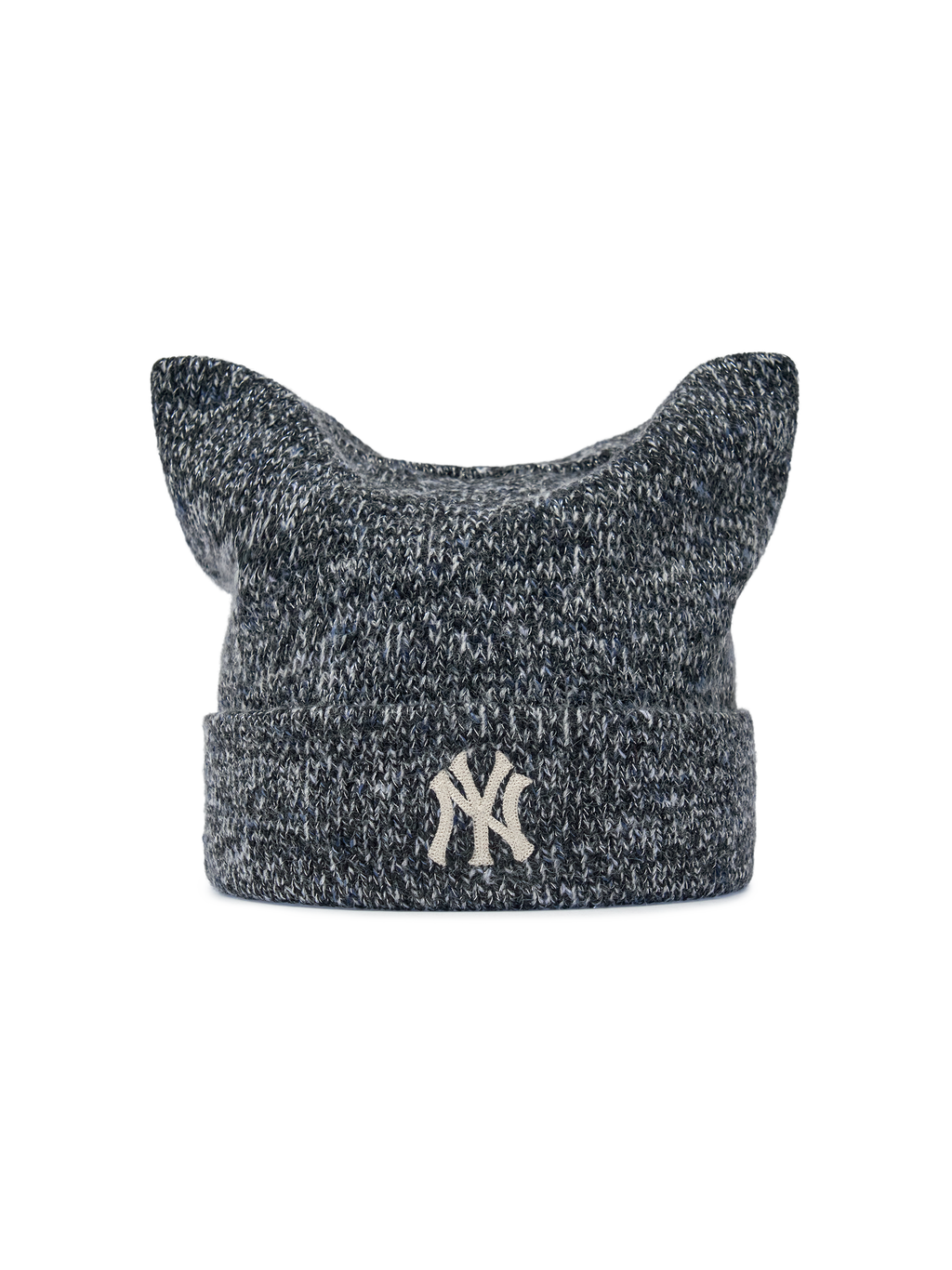 MLB Korea - MLB Loose Fit Melange Meow Beanie New York Yankees (Black) product image 1 | TRAB K-Fashion Australia