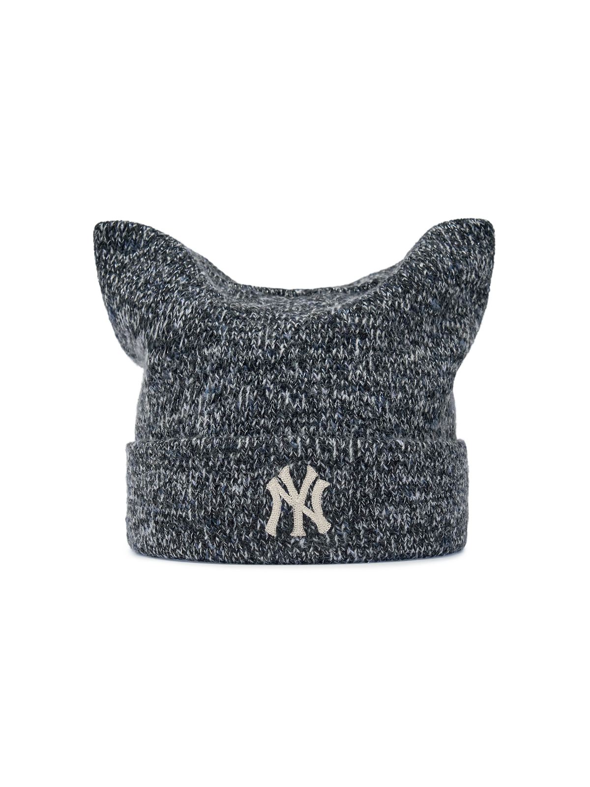 MLB Korea - MLB Loose Fit Melange Meow Beanie New York Yankees (Black) product image 1 | TRAB K-Fashion Australia