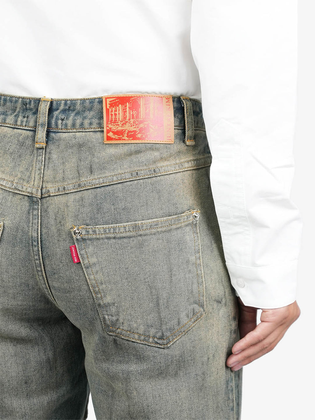 Juntae Kim - Gathered Denim Trousers (OC2) product image 5 | TRAB K-Fashion Australia