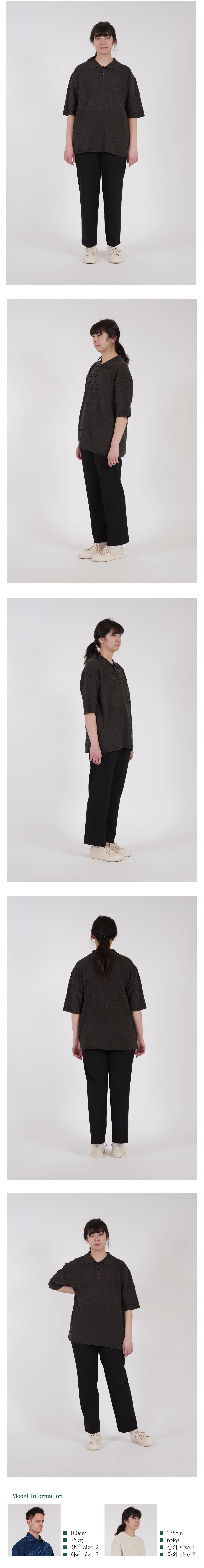 Ioedle - Mesh Short Sleeve Collared Knit (Gray) product image 10 | TRAB K-Fashion Australia