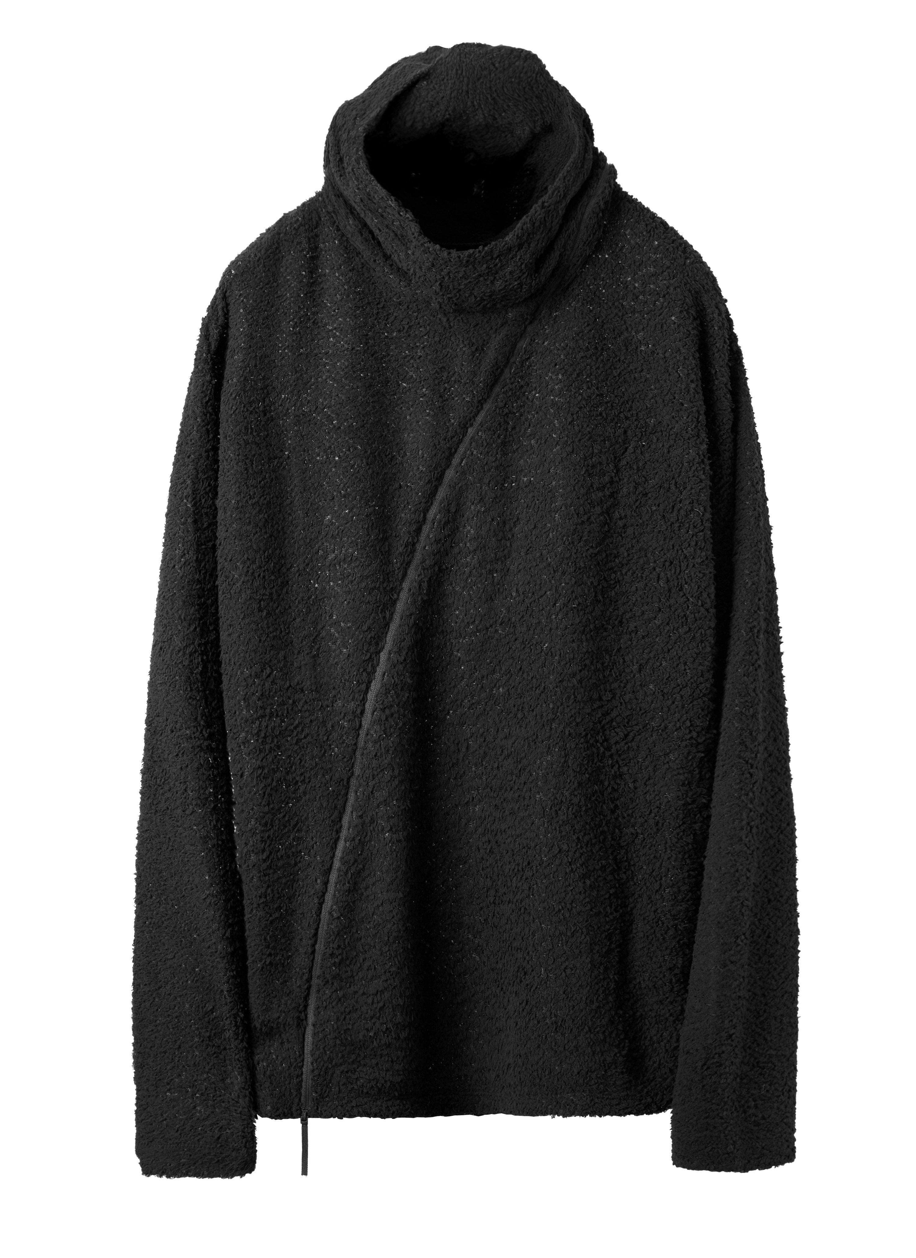 Post Archive Faction - Curved Fleece Hoodie (Black) product image 1 | TRAB K-Fashion Australia