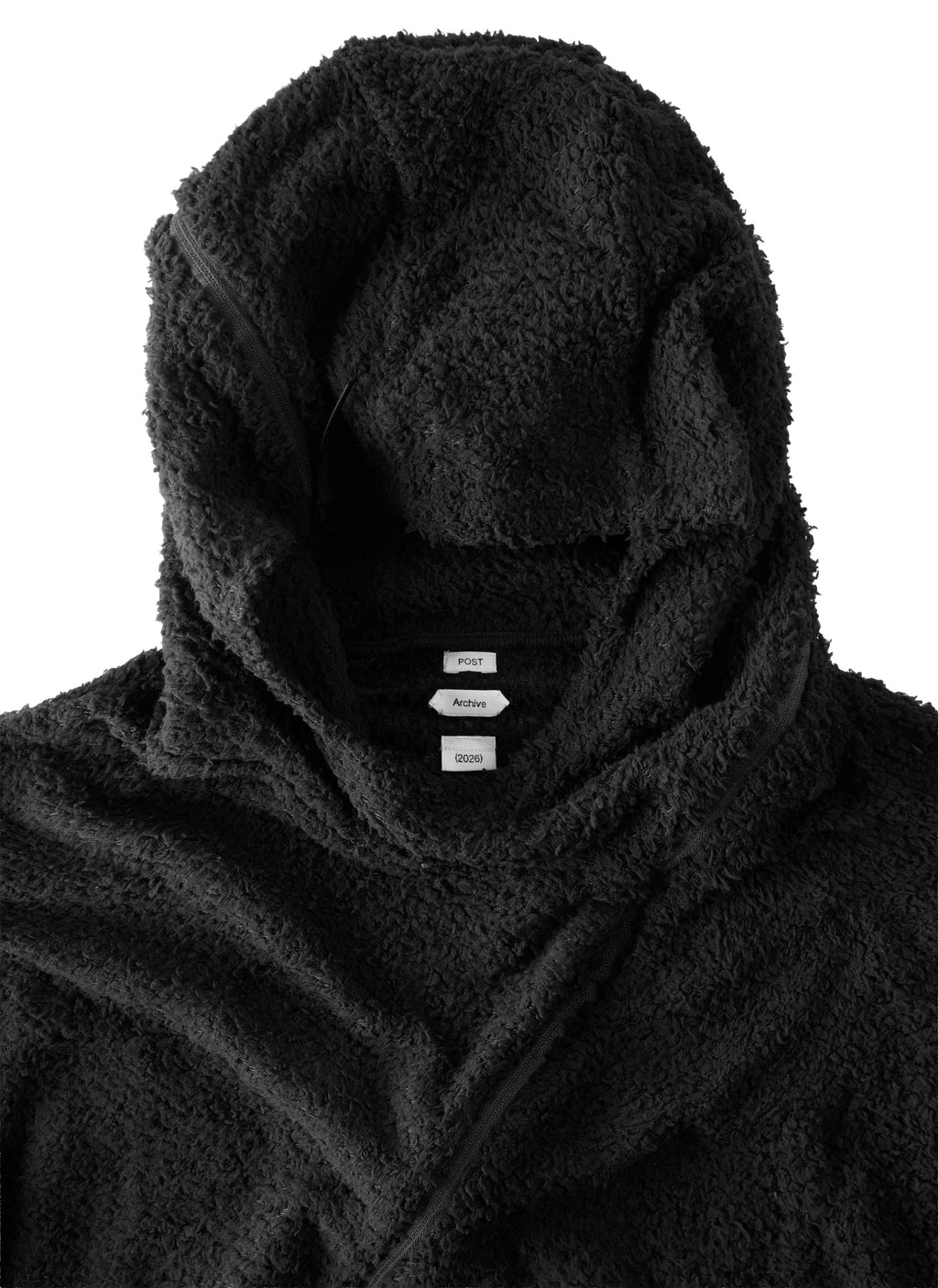 Post Archive Faction - Curved Fleece Hoodie (Black) product image 4 | TRAB K-Fashion Australia